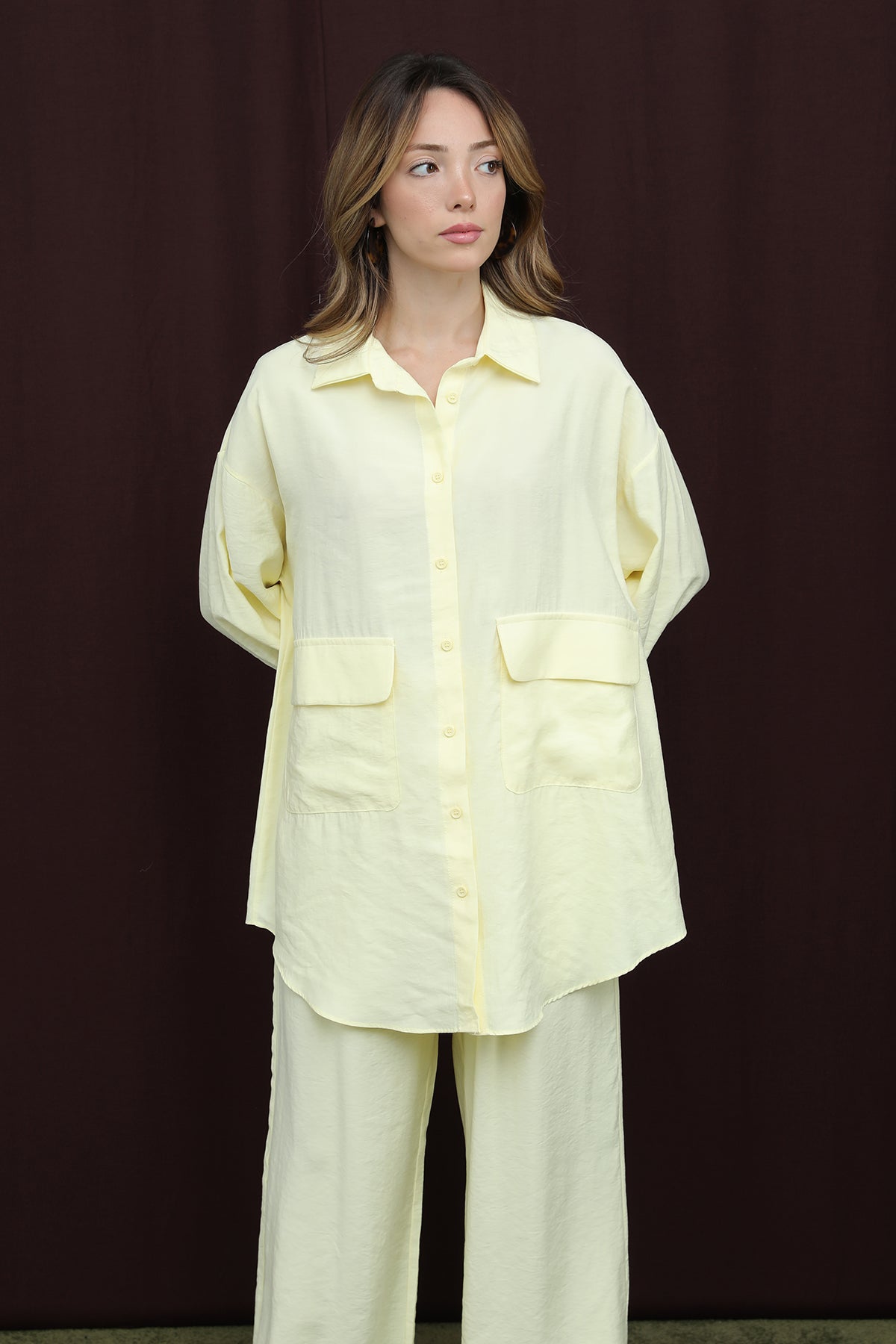 Kadın Cep Detaylı Takım -14361TKS