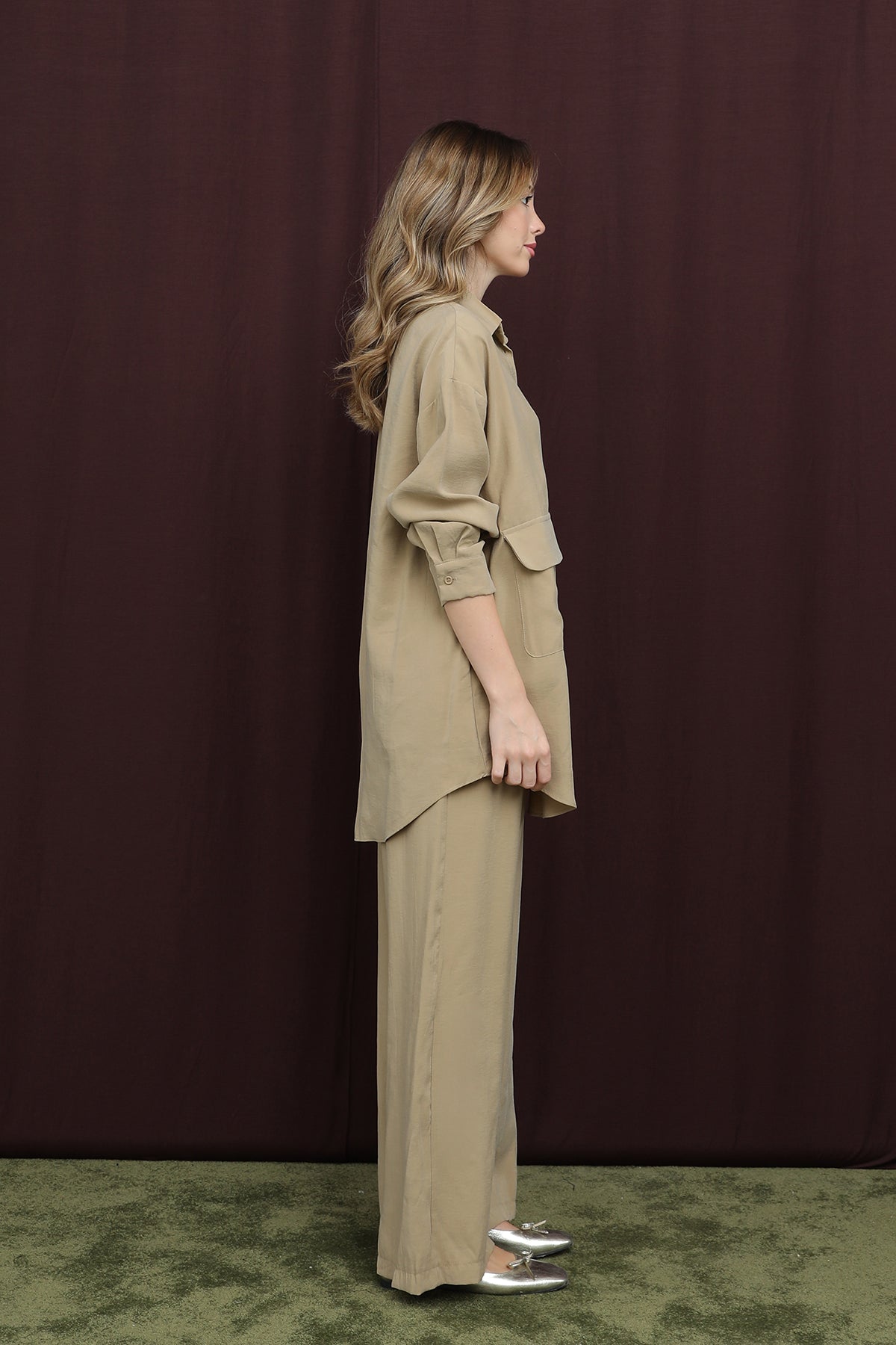 Kadın Cep Detaylı Takım -14361TKS