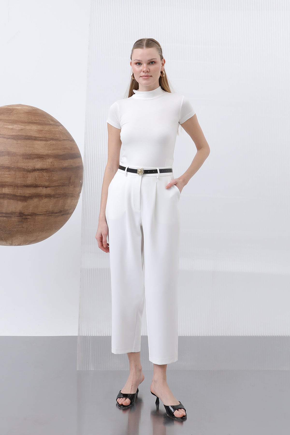 Kadın Pileli Pantolon - 18227PNT