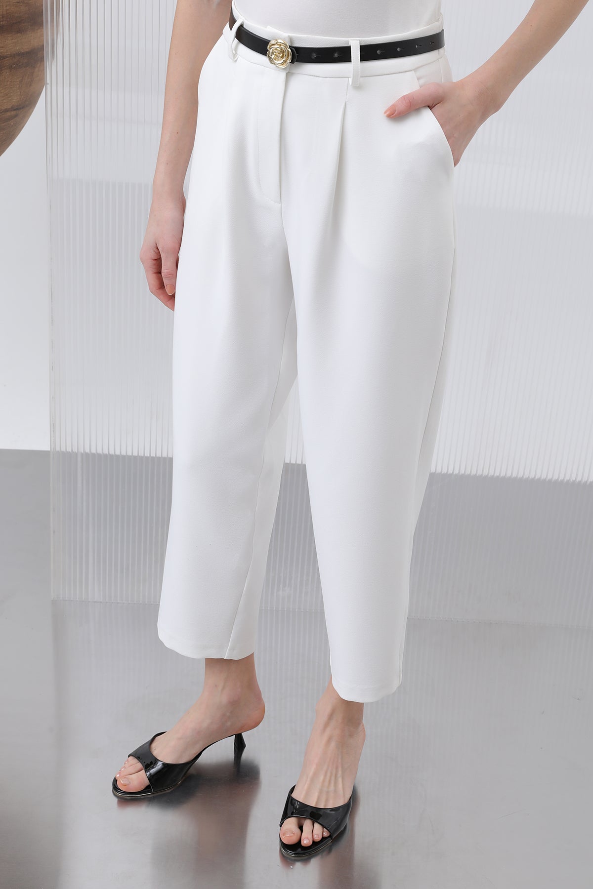 Kadın Pileli Pantolon - 18227PNT