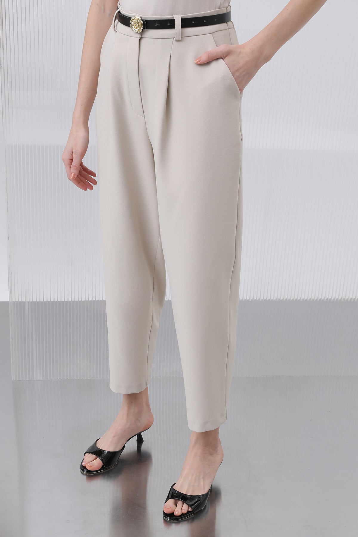 Kadın Pileli Pantolon - 18227PNT