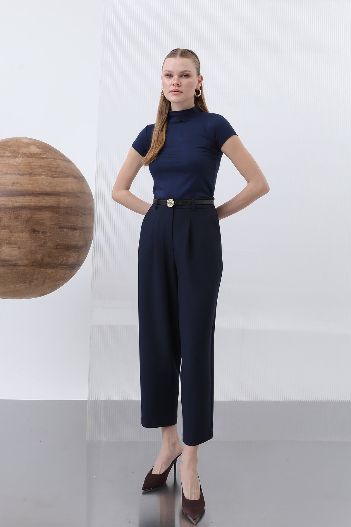 Kadın Pileli Pantolon - 18227PNT