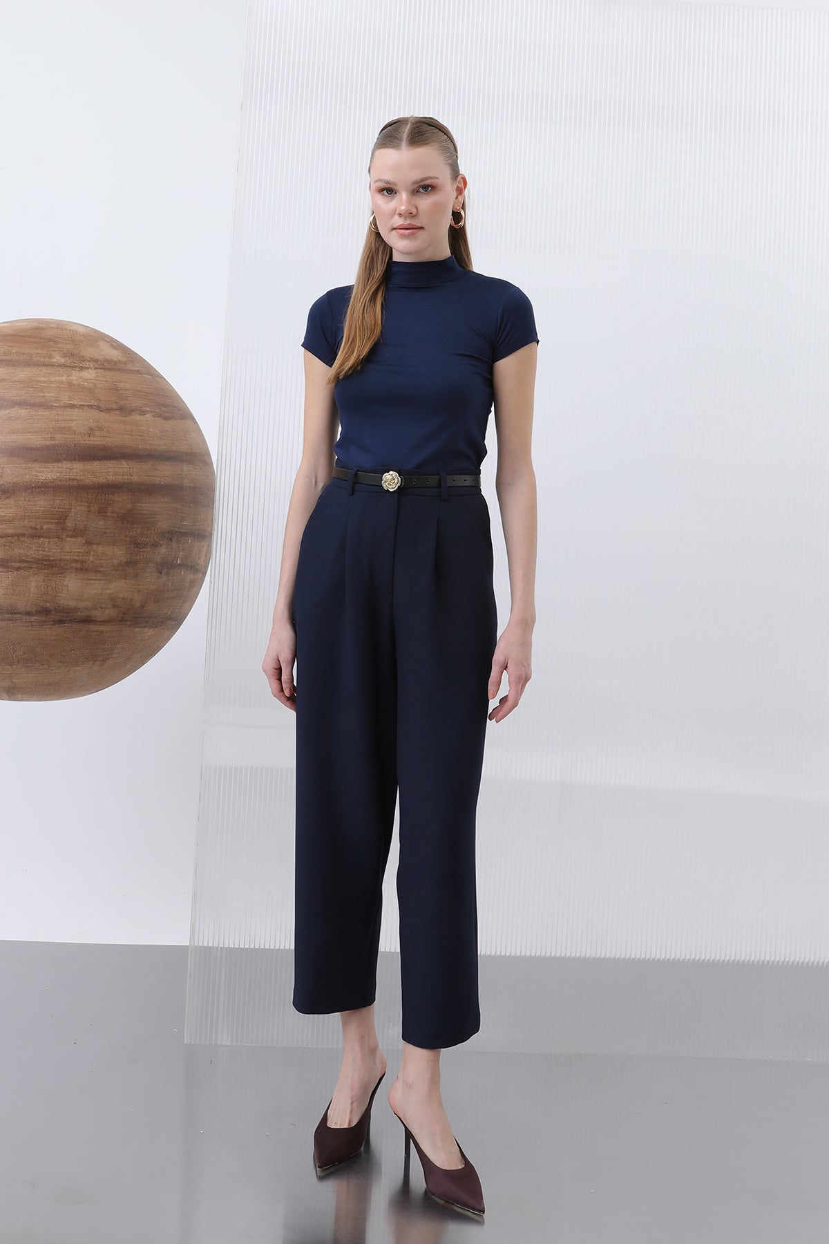 Kadın Pileli Pantolon - 18227PNT