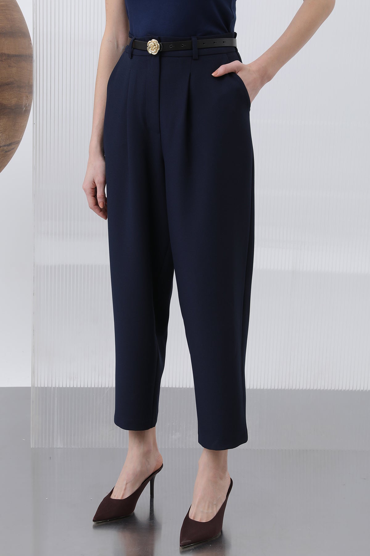 Kadın Pileli Pantolon - 18227PNT