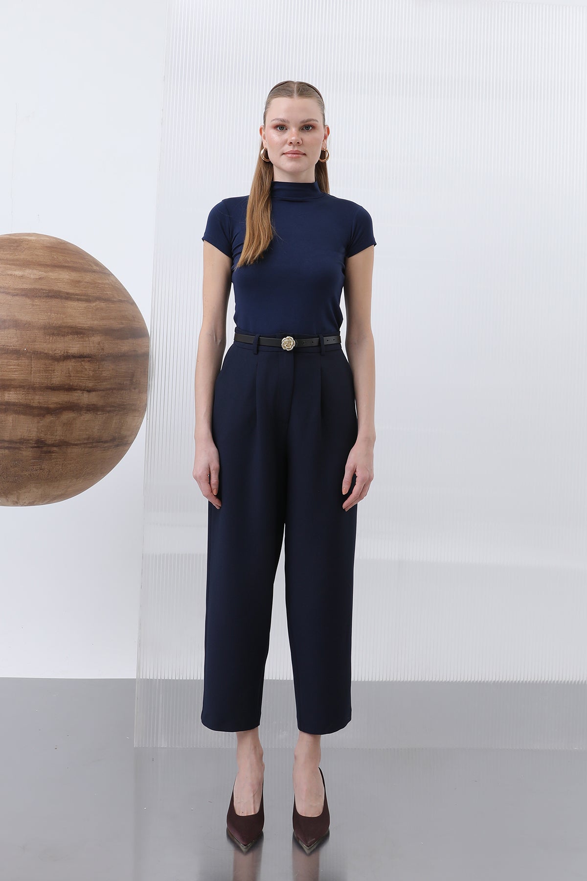 Kadın Pileli Pantolon - 18227PNT