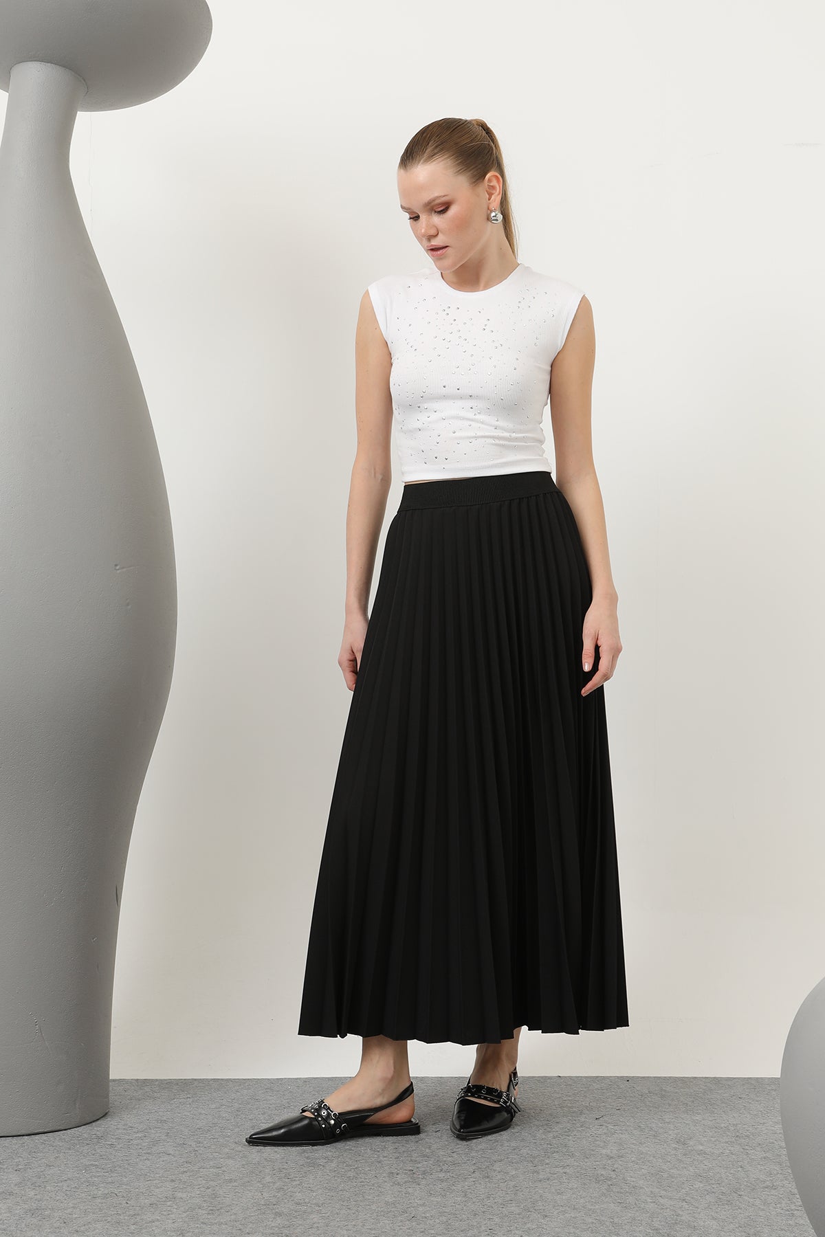 Kadın Pliseli Etek - 18232RTK