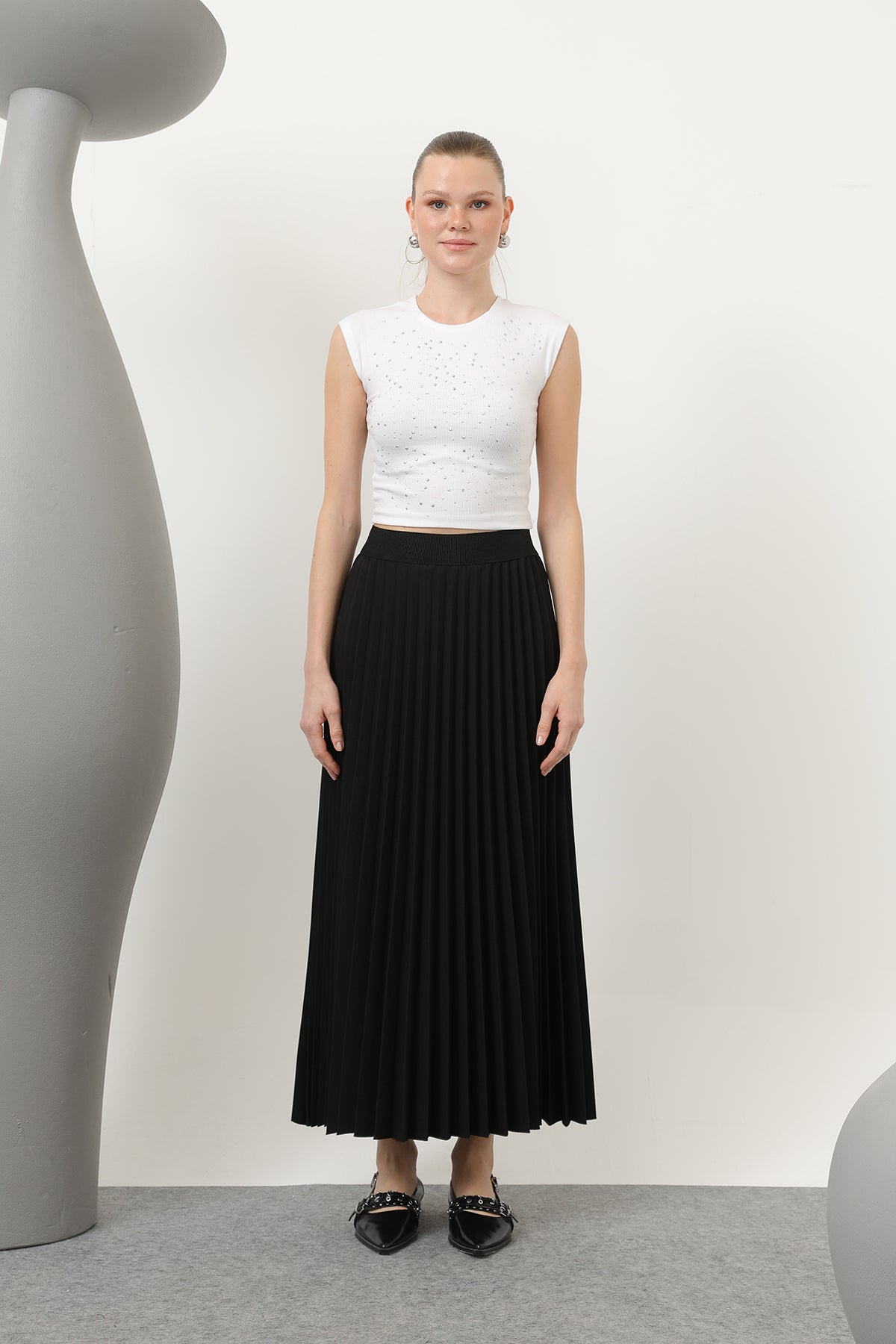 Kadın Pliseli Etek - 18232RTK
