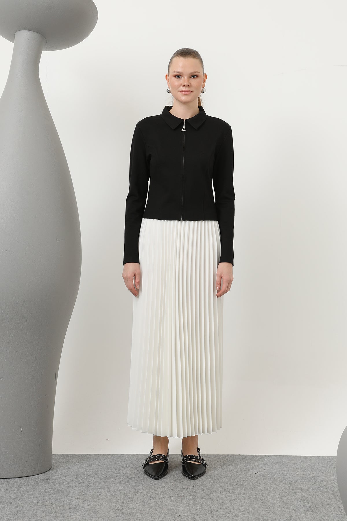 Kadın Pliseli Etek - 18232RTK