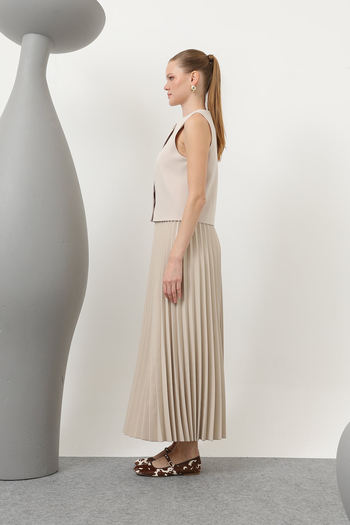 Kadın Pliseli Etek - 18232RTK