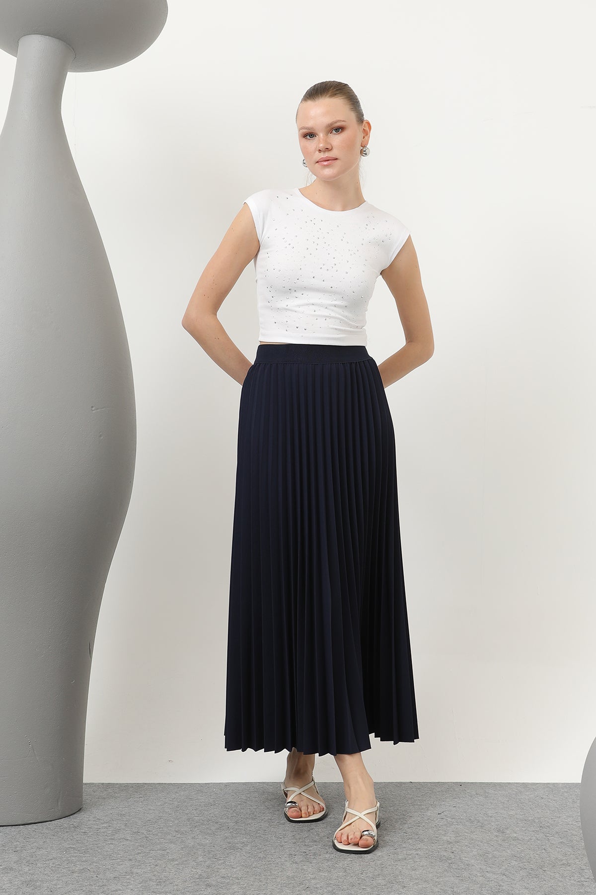 Kadın Pliseli Etek - 18232RTK