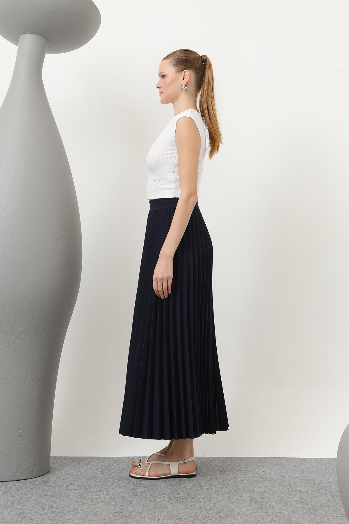 Kadın Pliseli Etek - 18232RTK