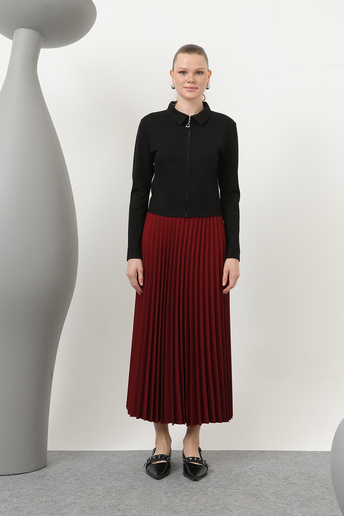 Kadın Pliseli Etek - 18232RTK