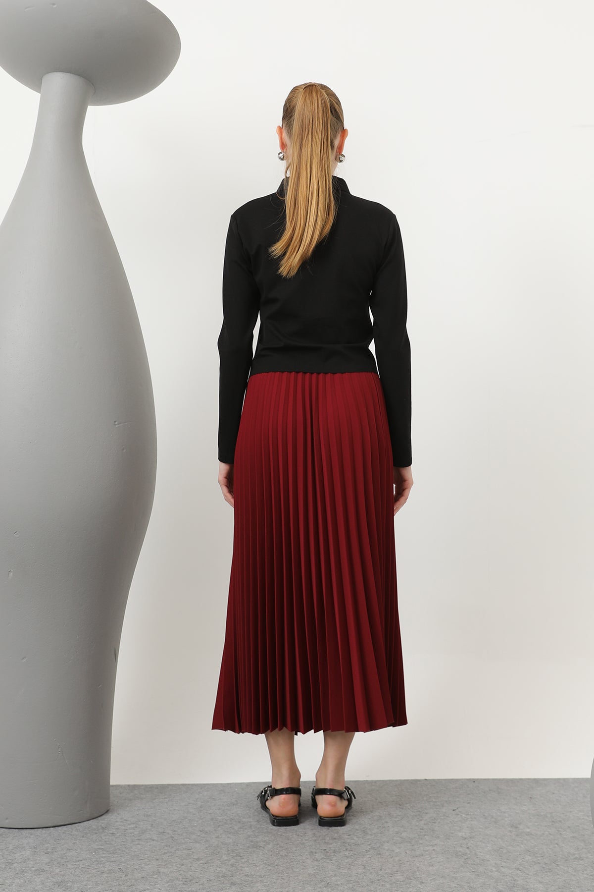 Kadın Pliseli Etek - 18232RTK