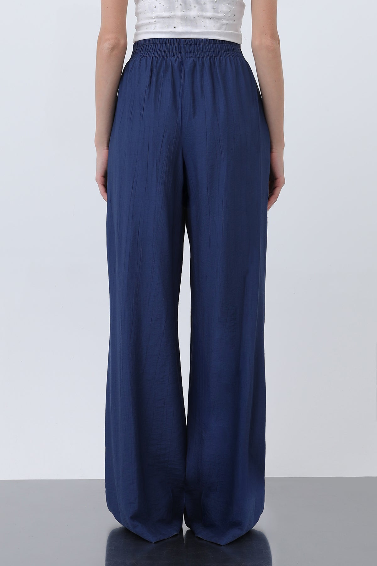 Kadın Beli Lastikli Bol Pantolon - 18239PNT