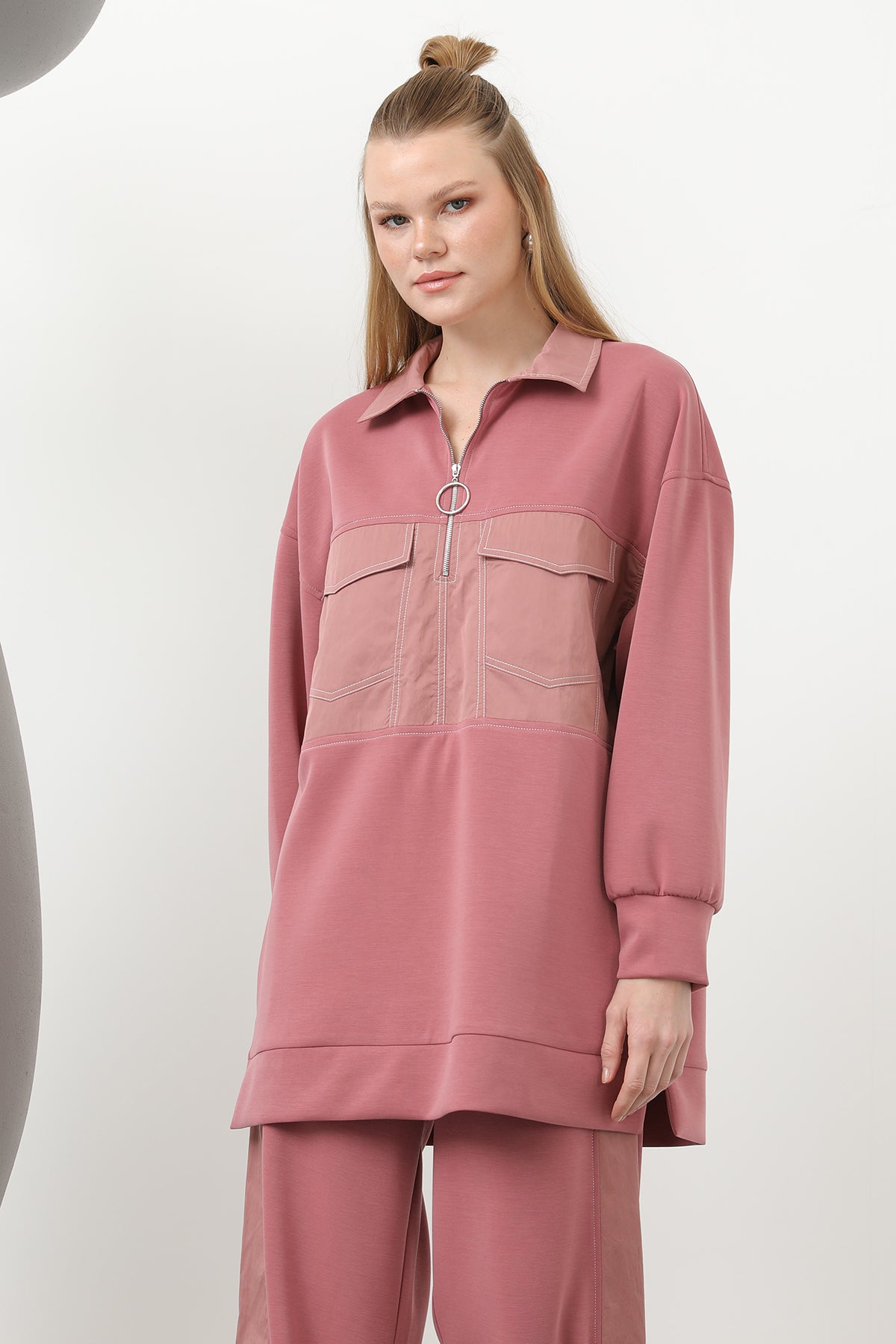 Kadın Dikiş Detaylı Cepli Takım - 20602TKS