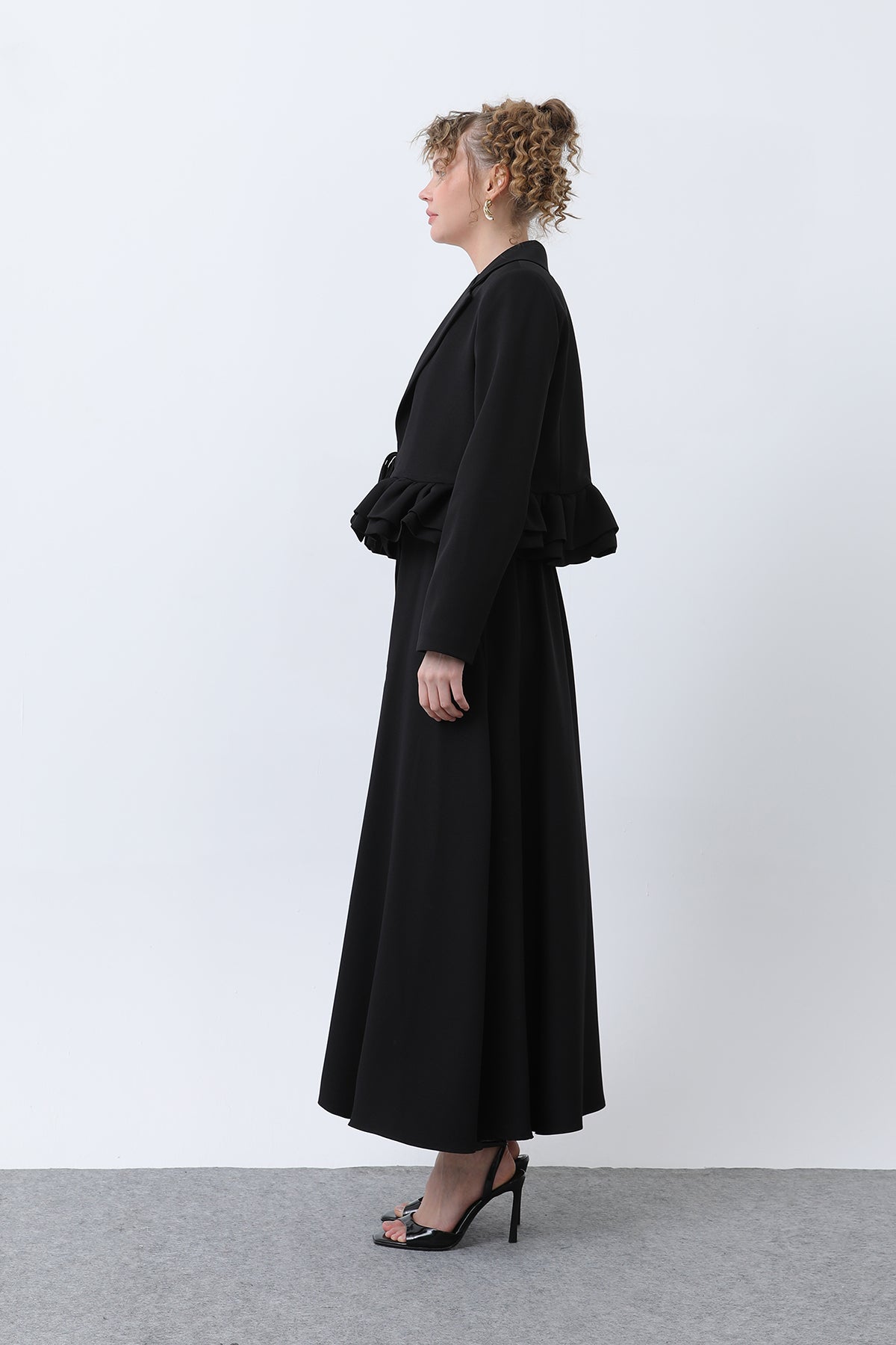 Kadın Volan Detaylı Ceketli Takım - 20650TKS