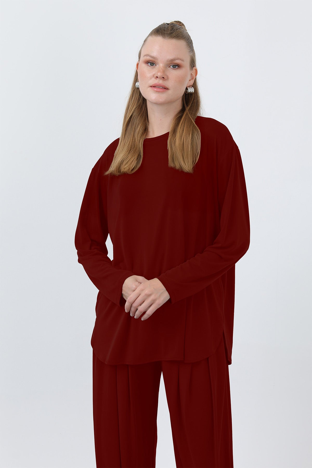 Kadın Oversize Viskon Relax Takım
-20663TKS