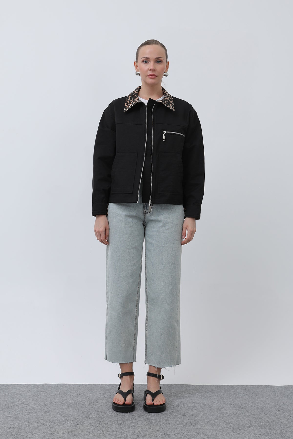 Kadın Garni Detaylı Kısa Ceket -32115CKT