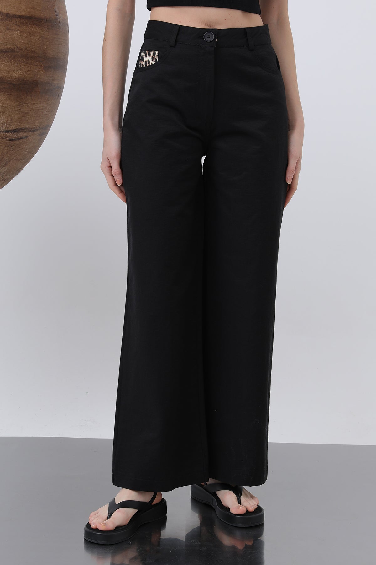 Kadın Cep Detaylı Bol Pantolon - 32116PNT