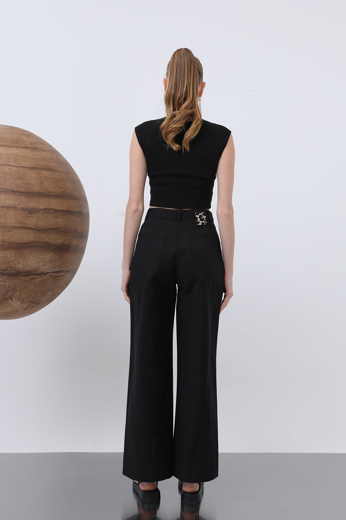 Kadın Cep Detaylı Bol Pantolon - 32116PNT