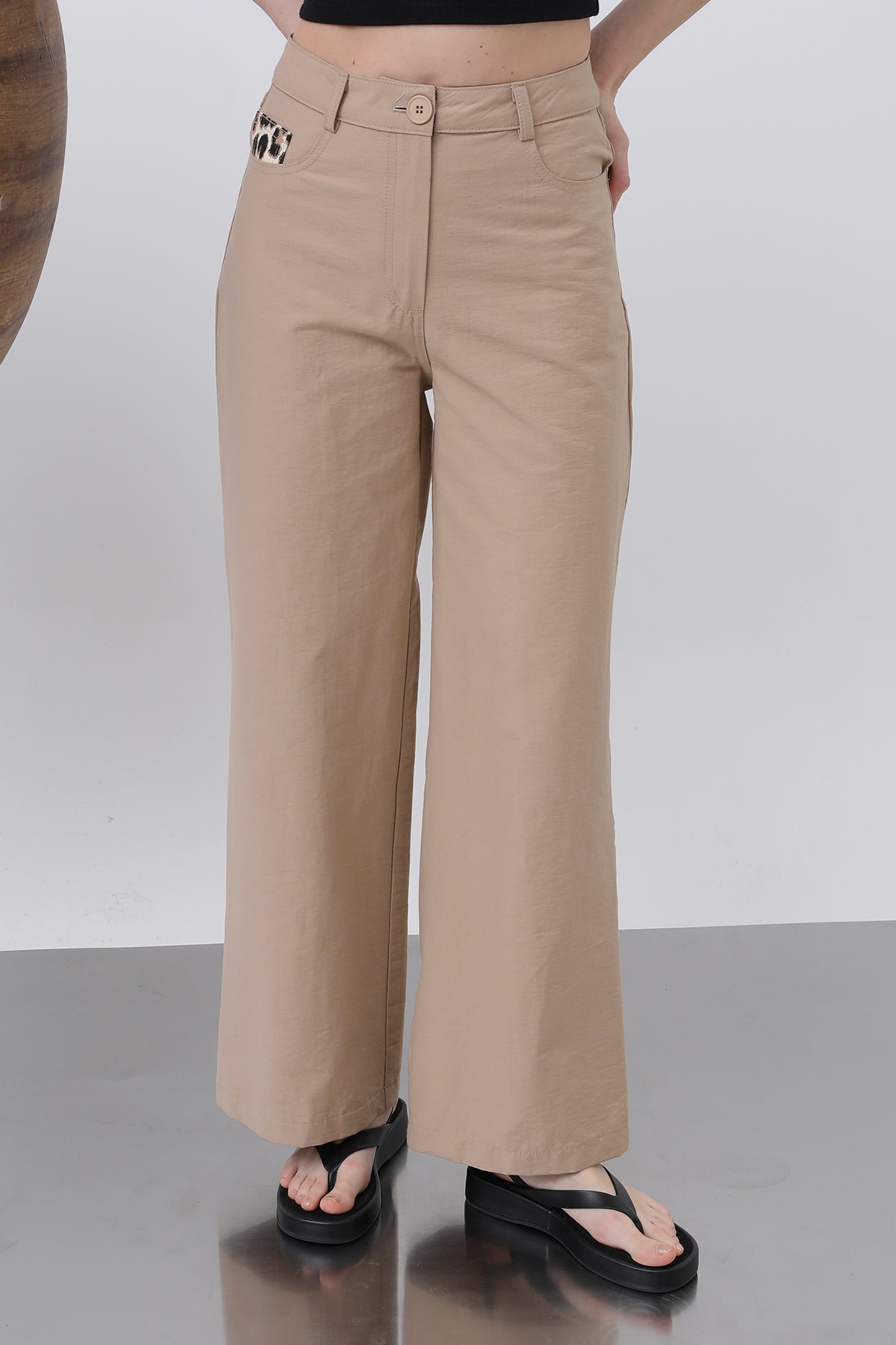 Kadın Cep Detaylı Bol Pantolon - 32116PNT