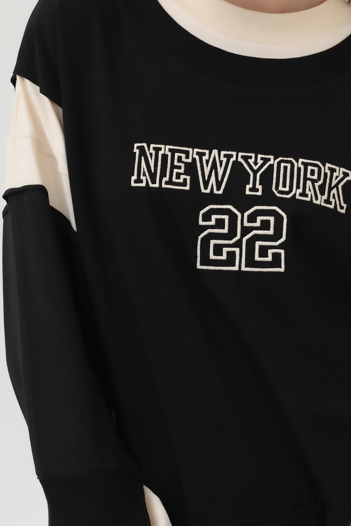 Kadın Önü Nakışlı Sweat - 32121SWT