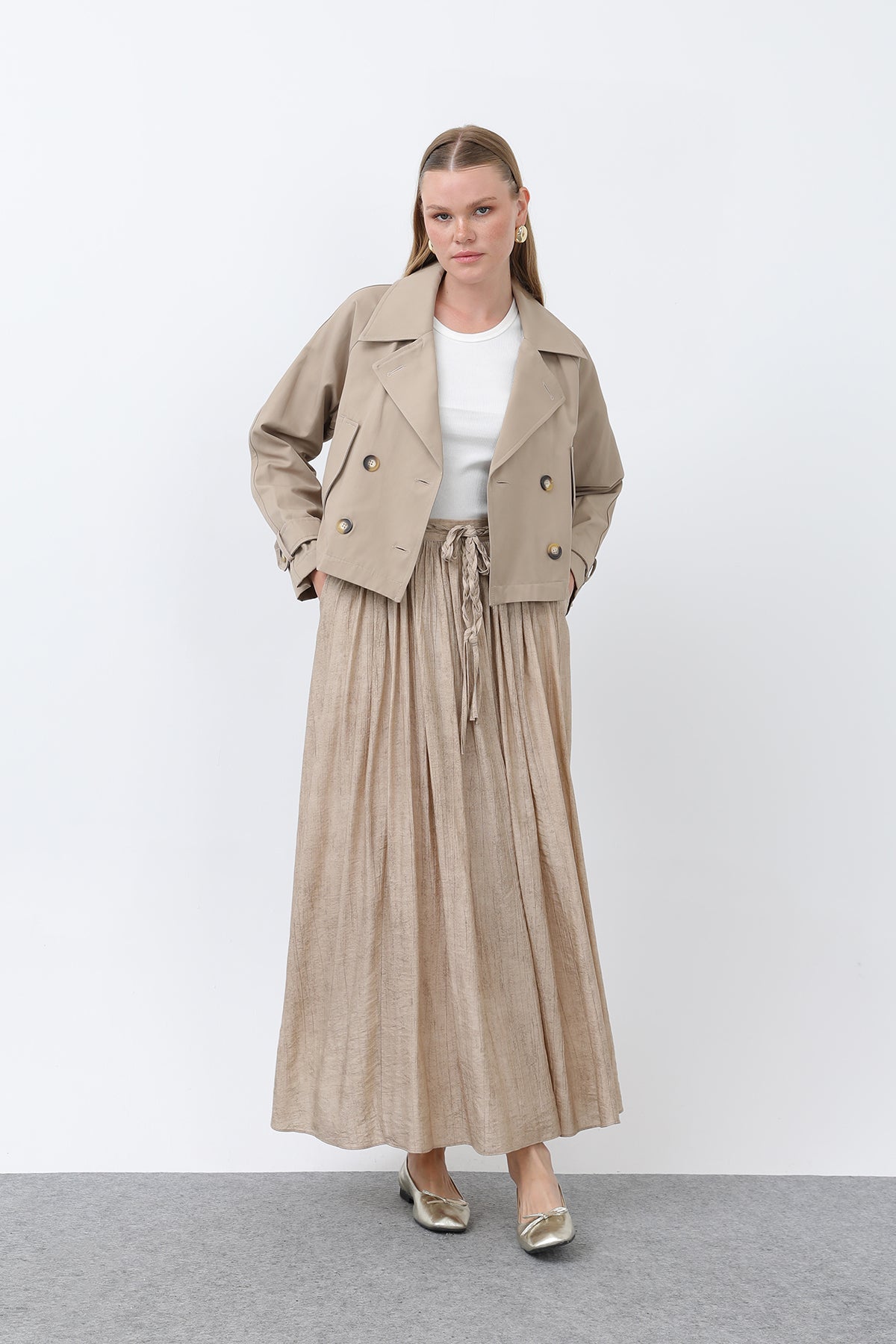 Kadın Kısa Trench - 32123TRC