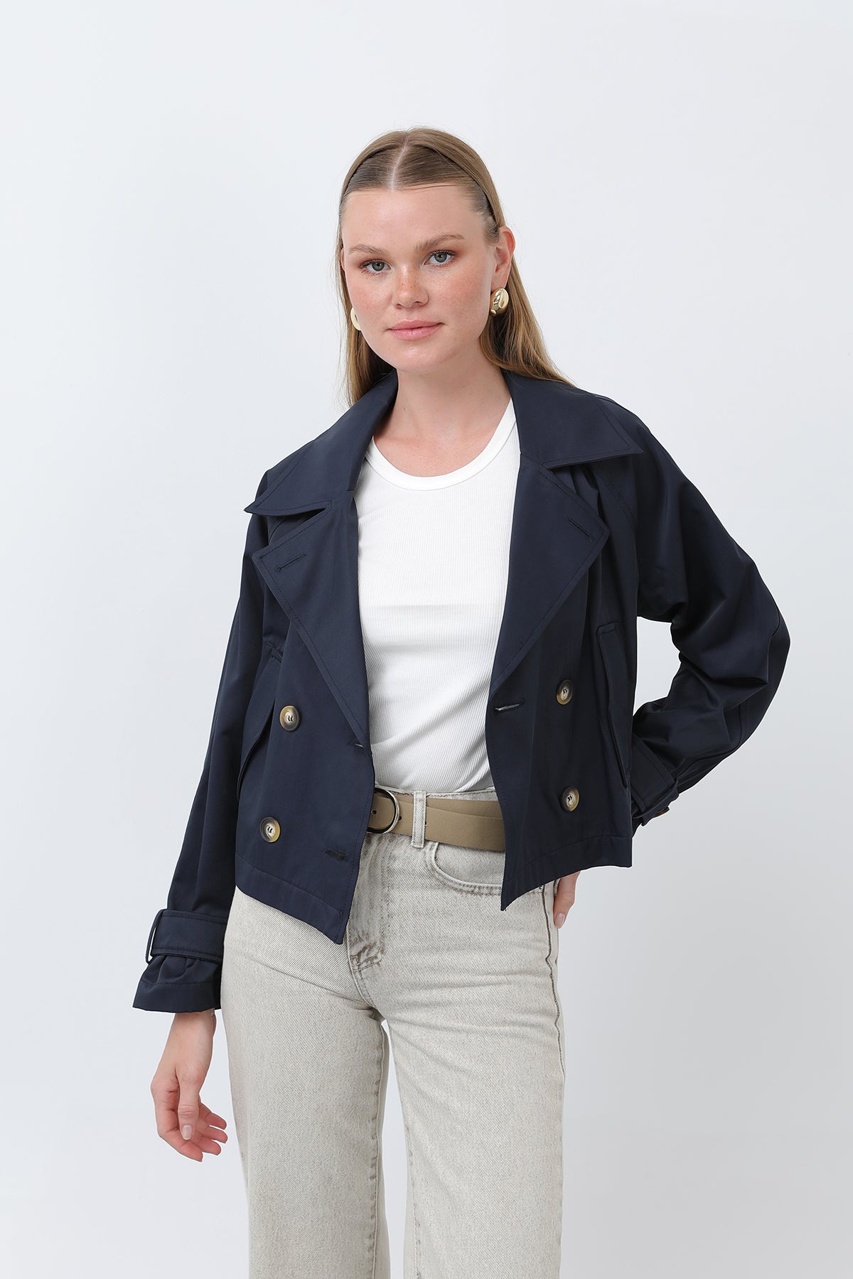 Kadın Kısa Trench - 32123TRC