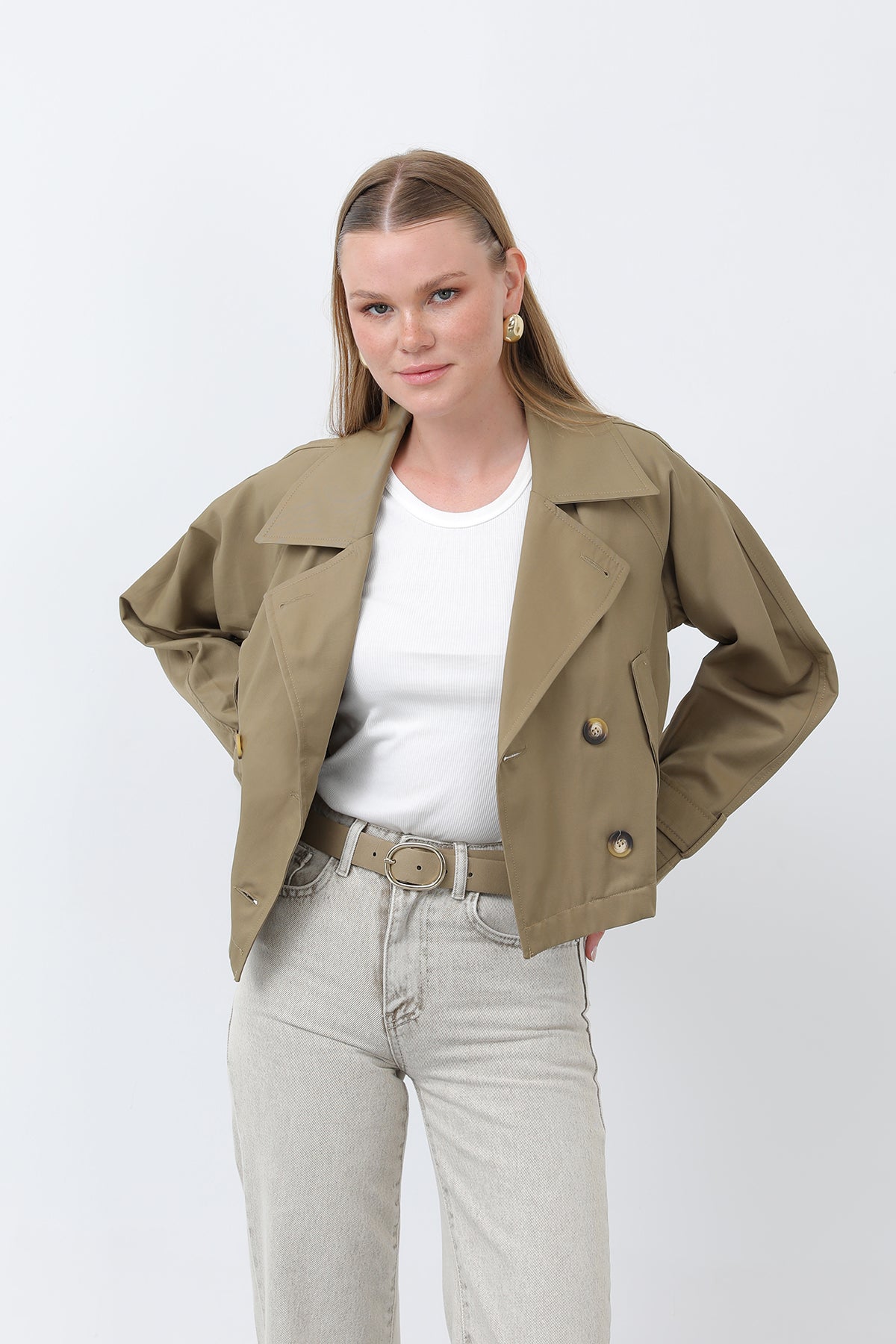 Kadın Kısa Trench - 32123TRC