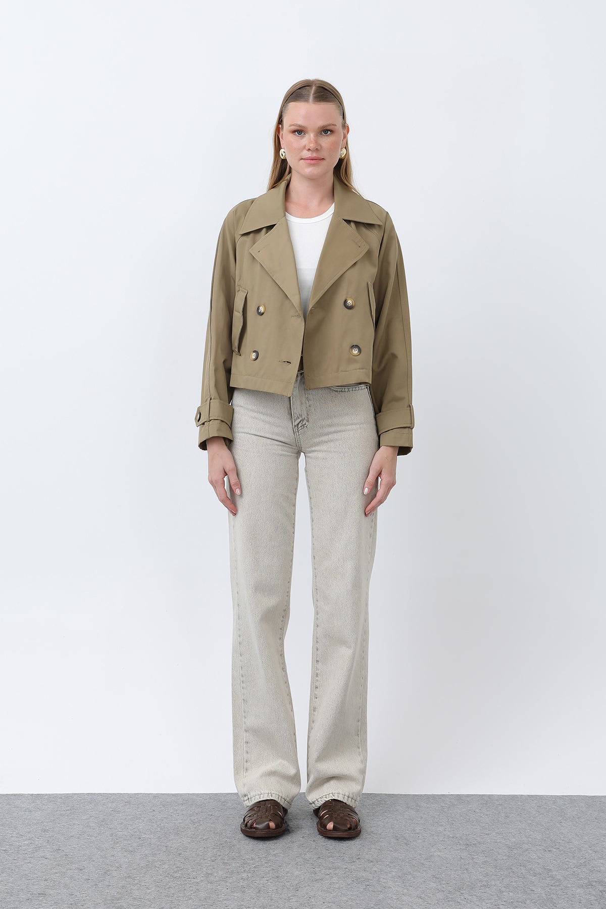 Kadın Kısa Trench - 32123TRC