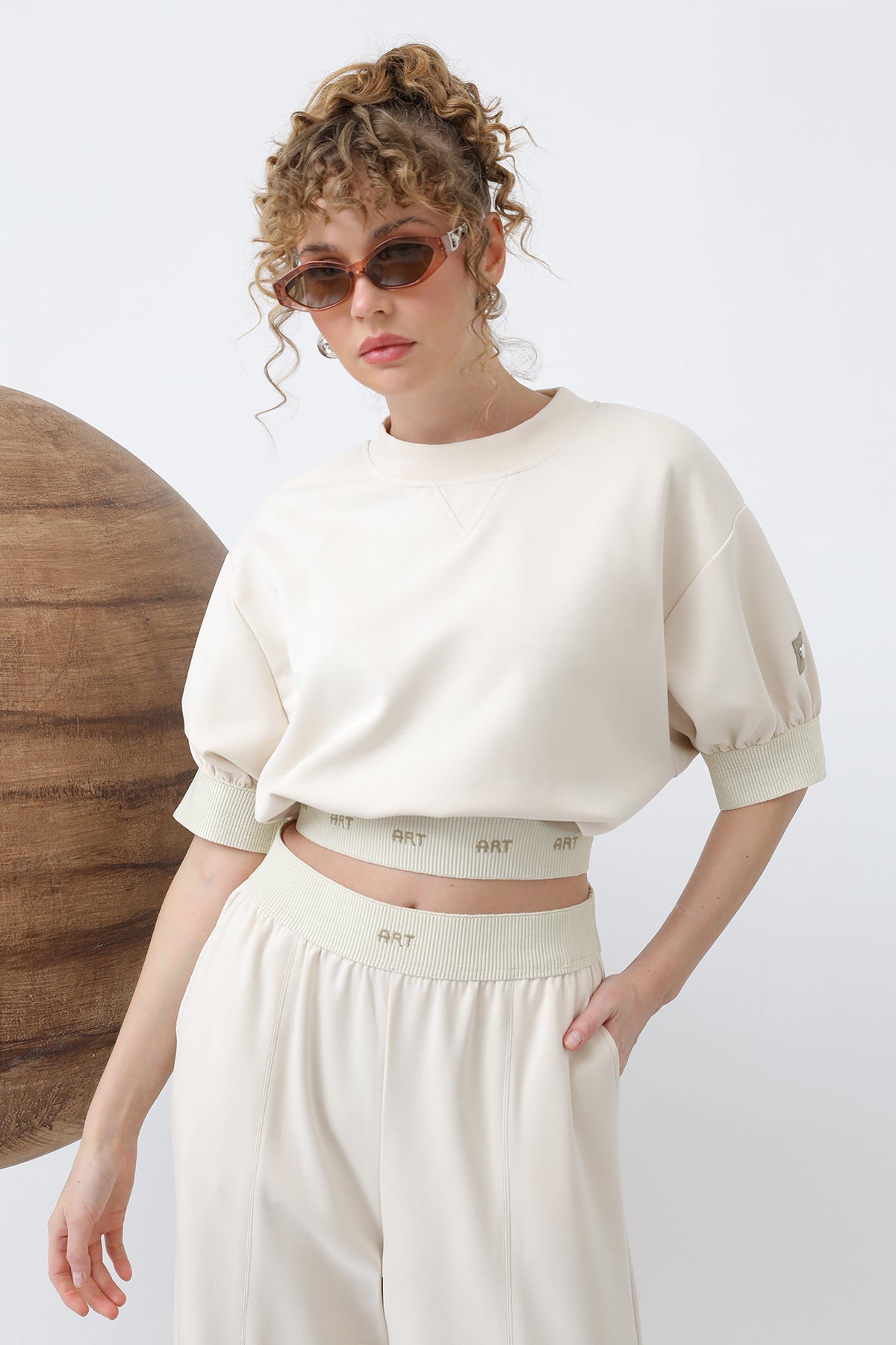 Kadın Lastiği Nakış Detaylı Bluz - 32130BLZ