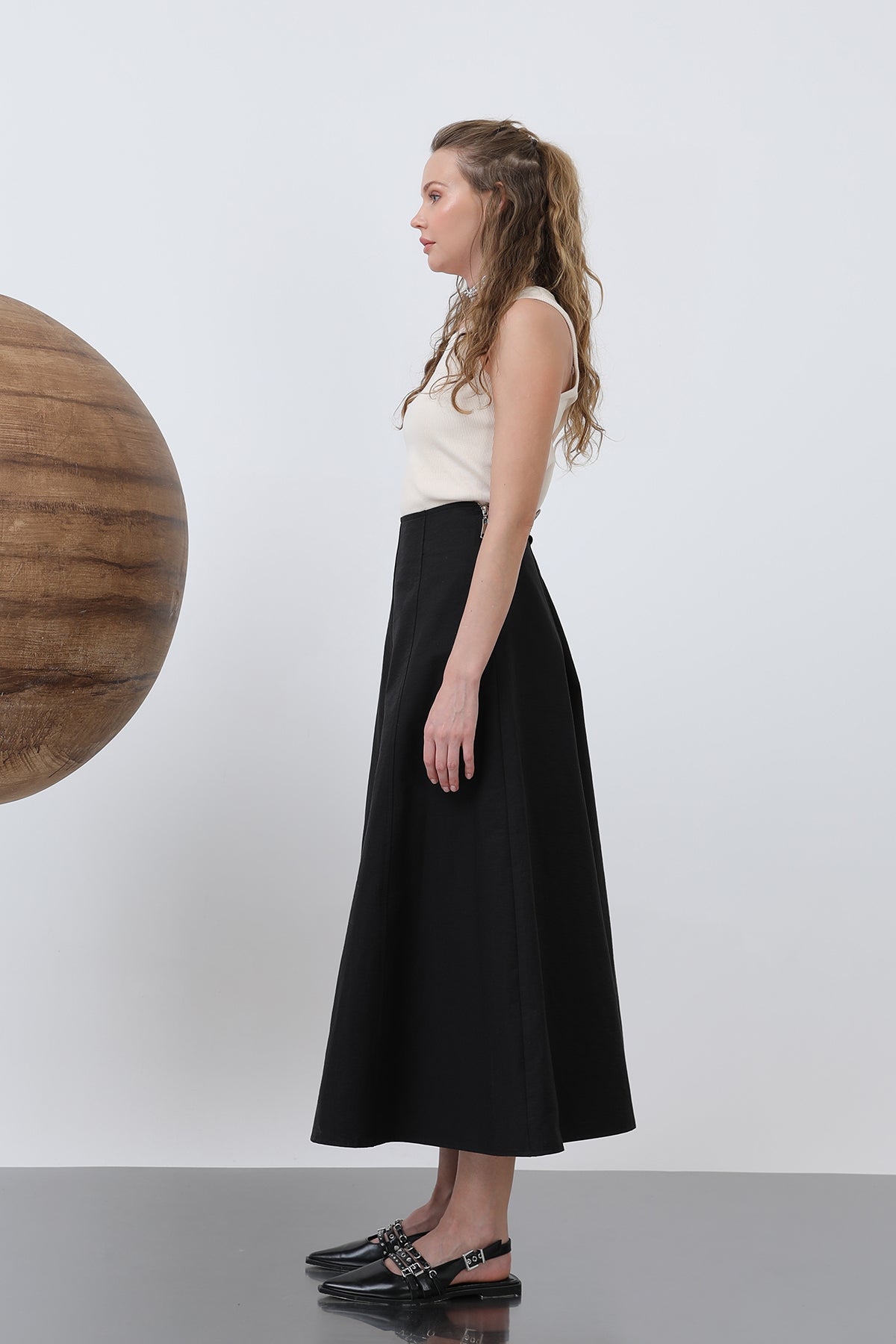 Kadın Kloş Uzun Etek -32136ETK