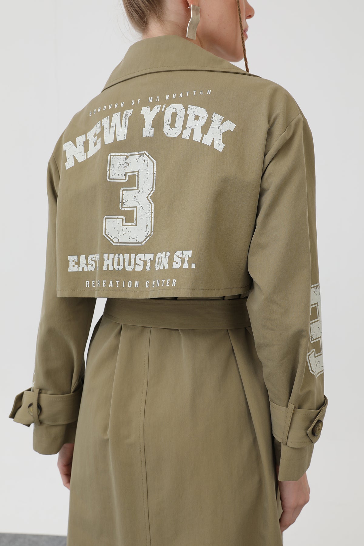 Kadın Baskılı Trench - 32139TRC