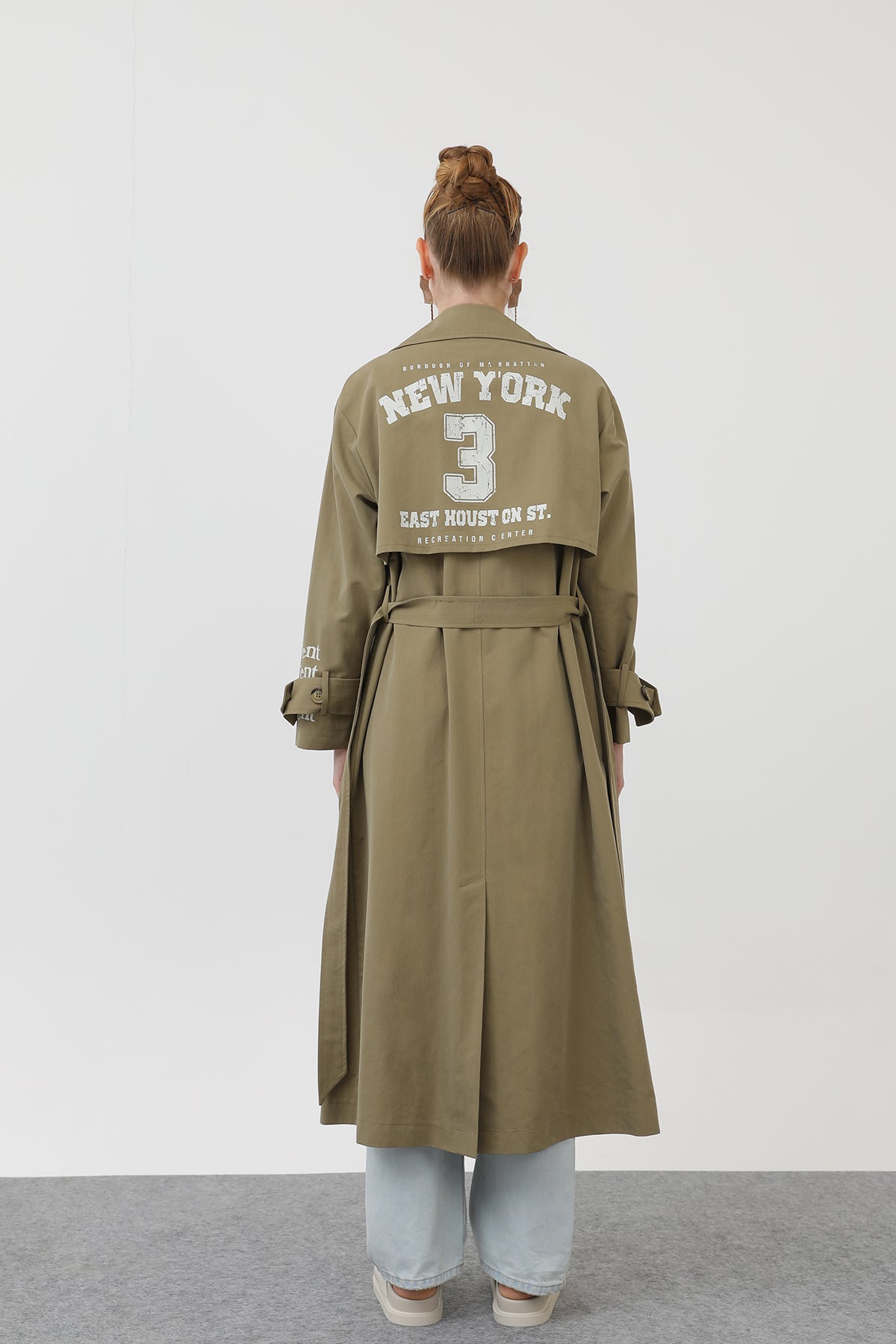 Kadın Baskılı Trench - 32139TRC