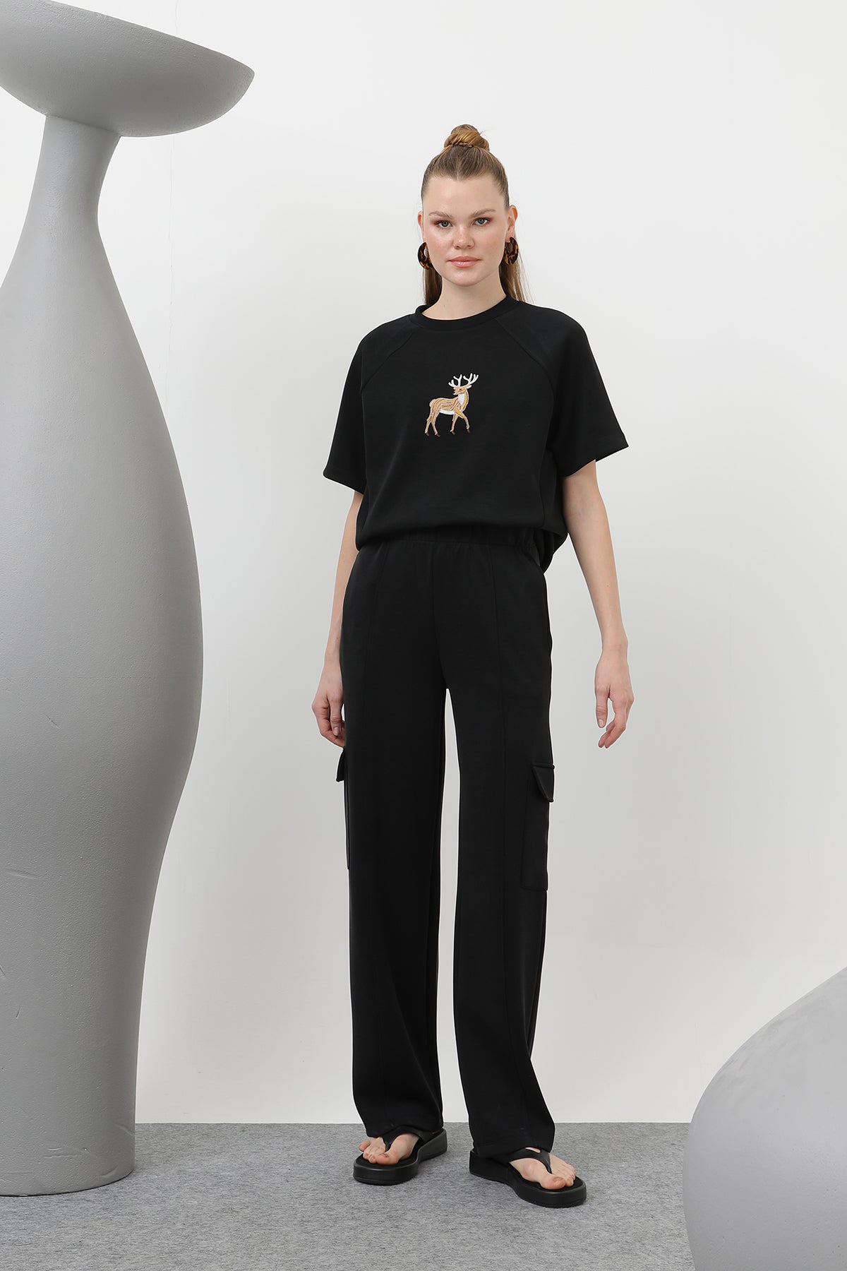 Kadın Cep Detaylı Eşofman - 32156PNT