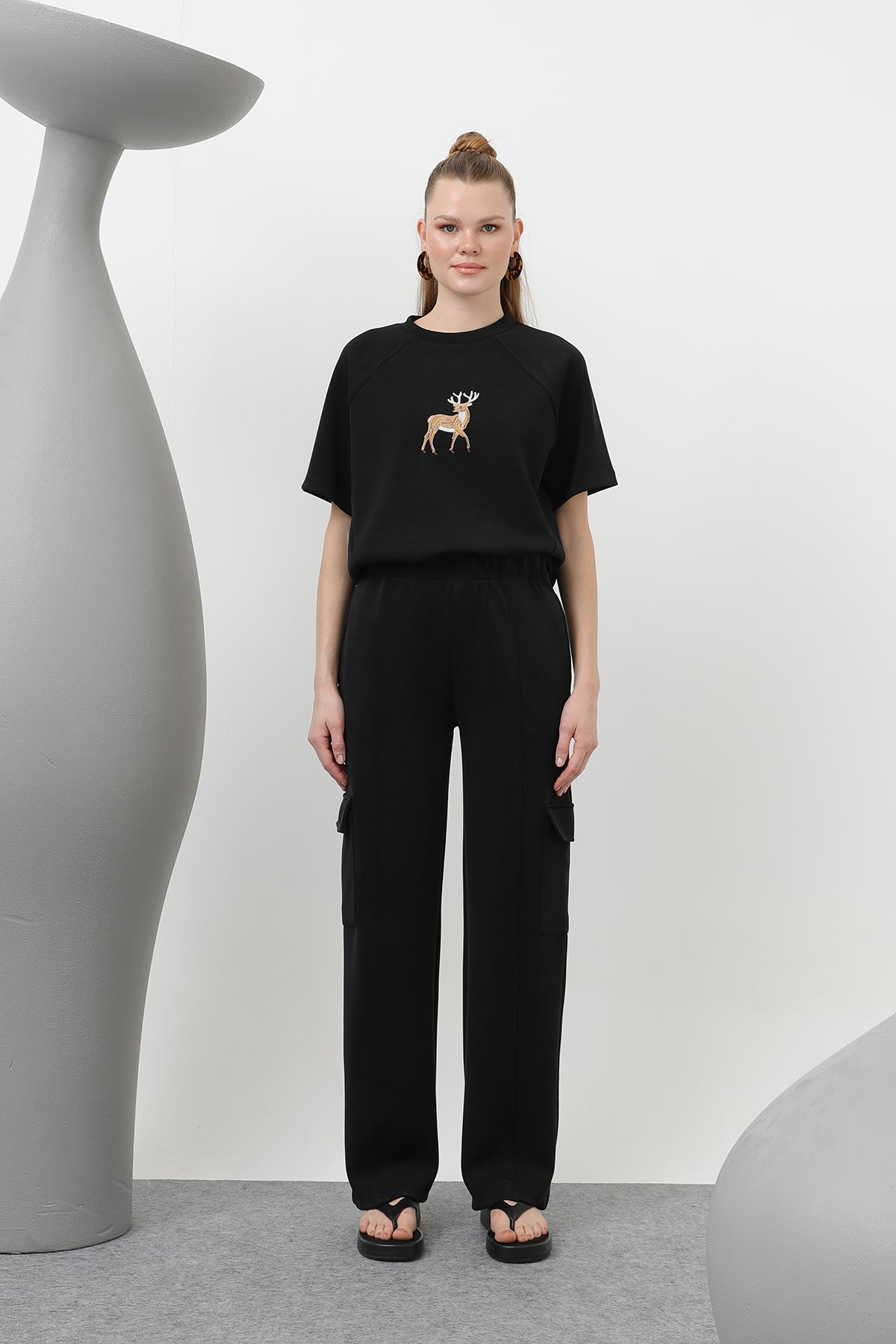 Kadın Cep Detaylı Eşofman - 32156PNT