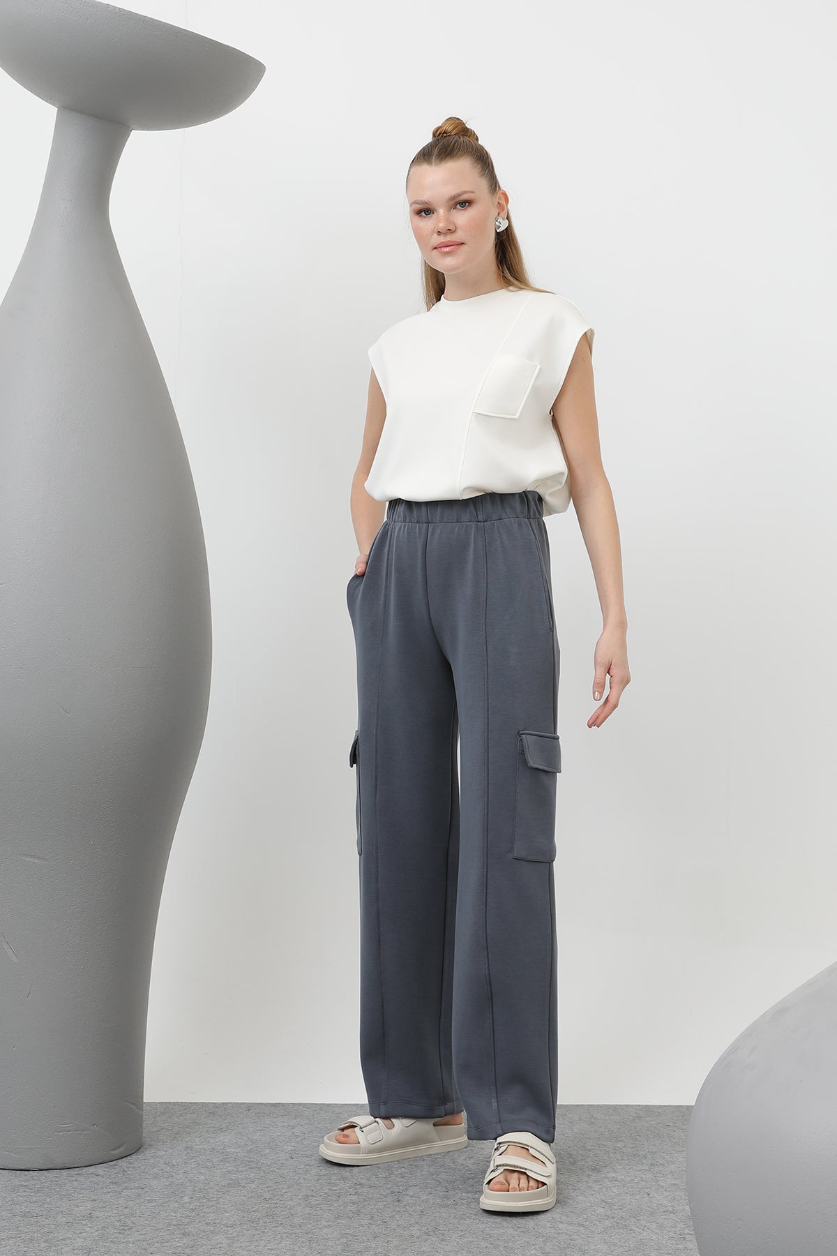 Kadın Cep Detaylı Eşofman - 32156PNT