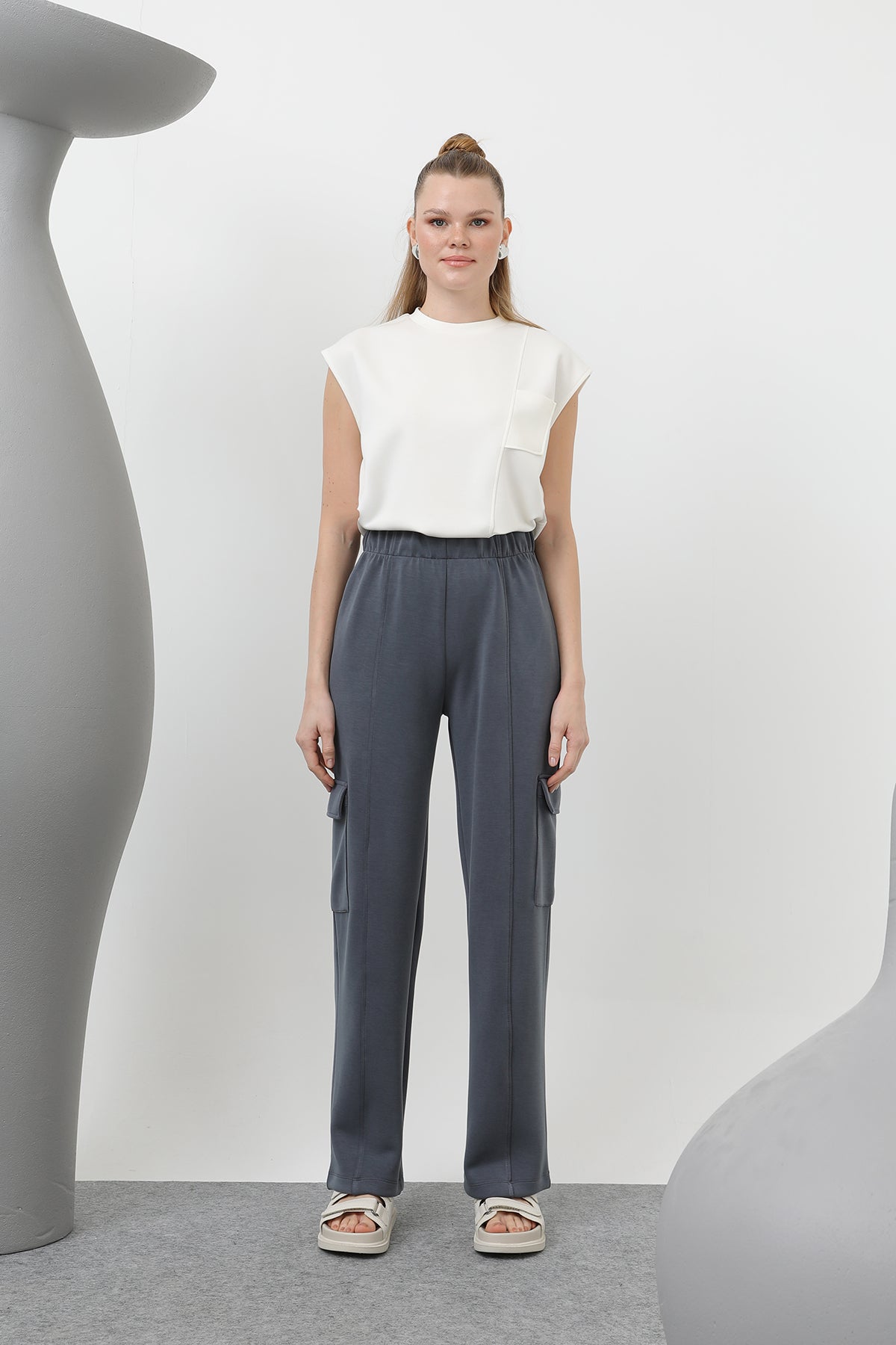 Kadın Cep Detaylı Eşofman - 32156PNT