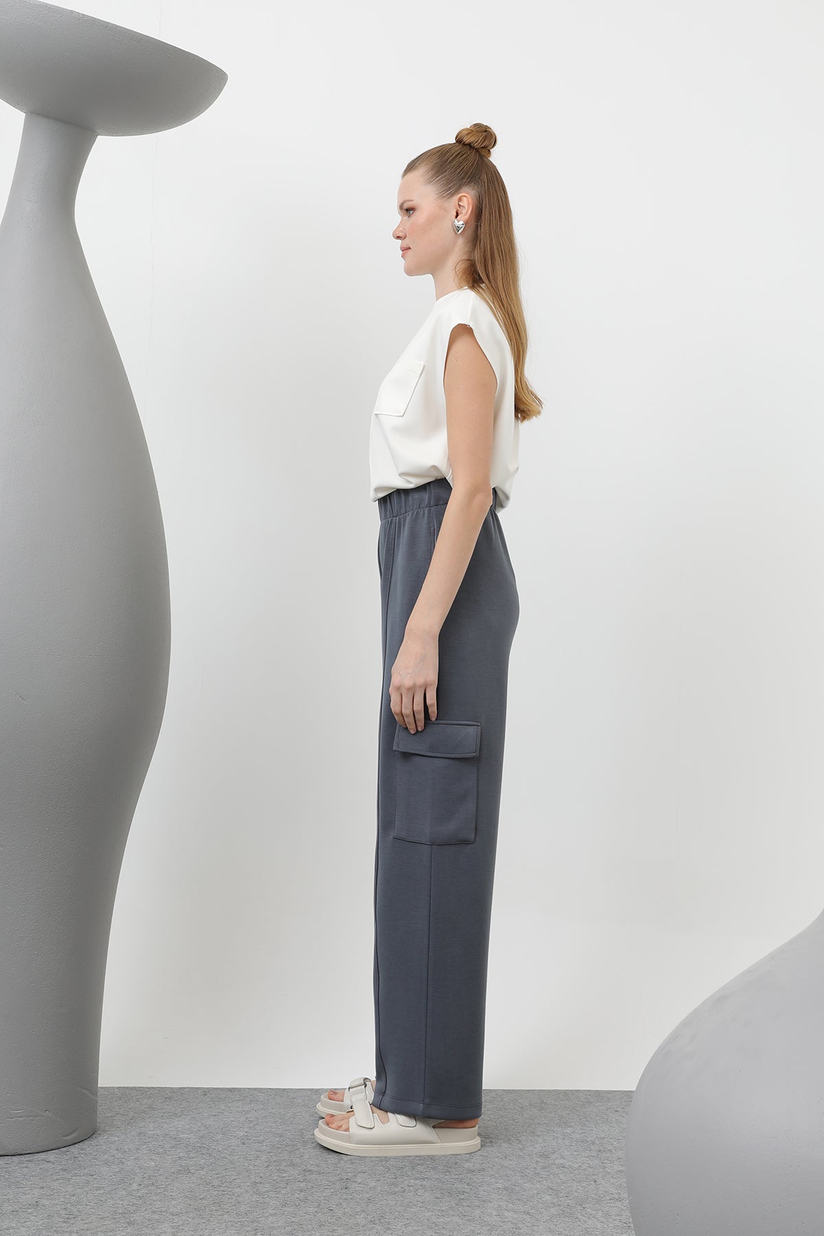 Kadın Cep Detaylı Eşofman - 32156PNT