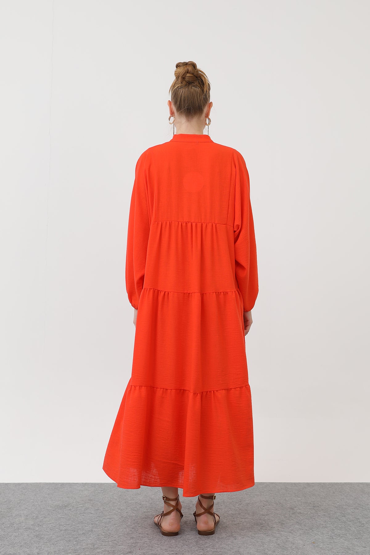 Kadın Keten Elbise - 32171ELB