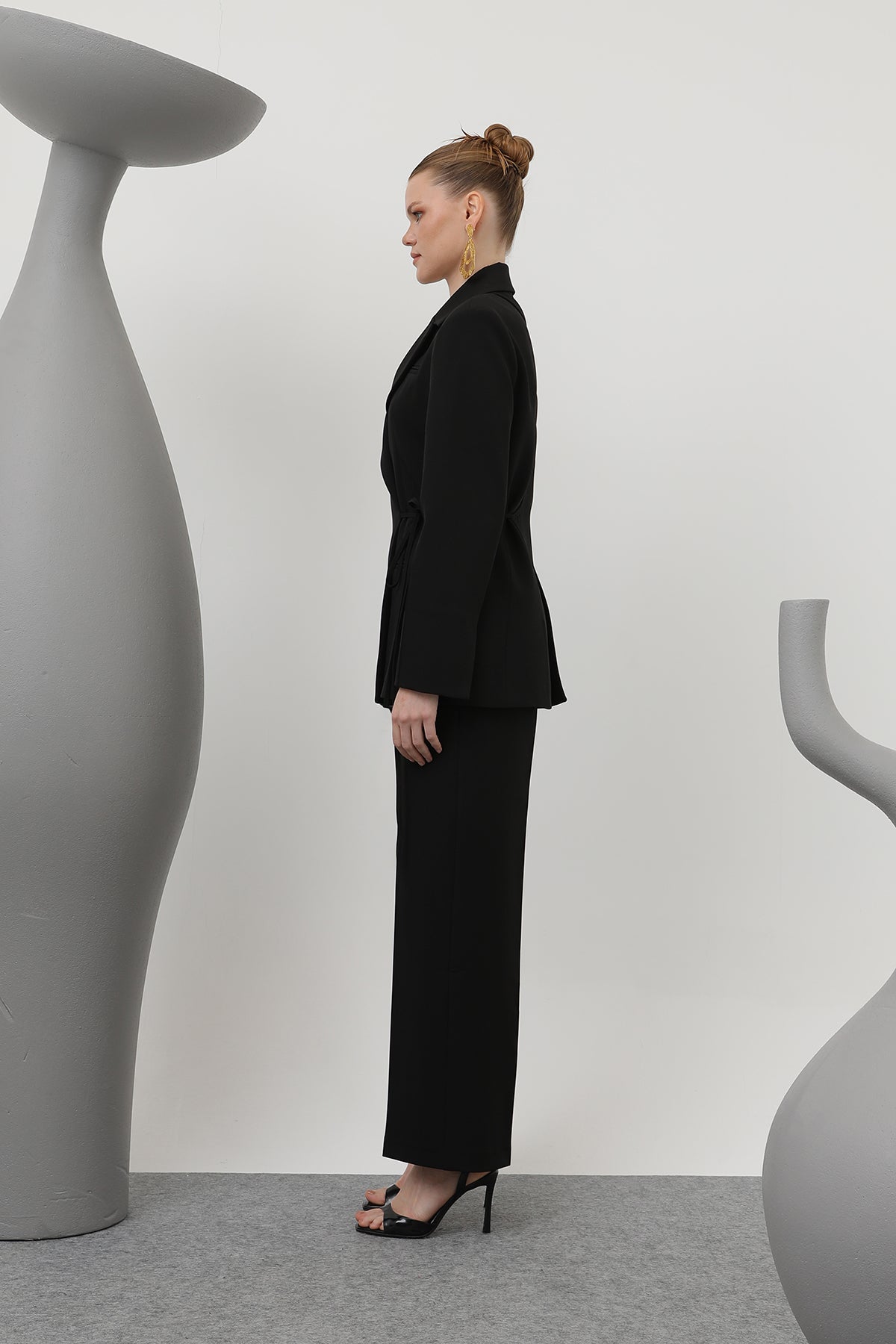 Kadın Biye Bağlamalı Blazer Ceket - 32173CKT