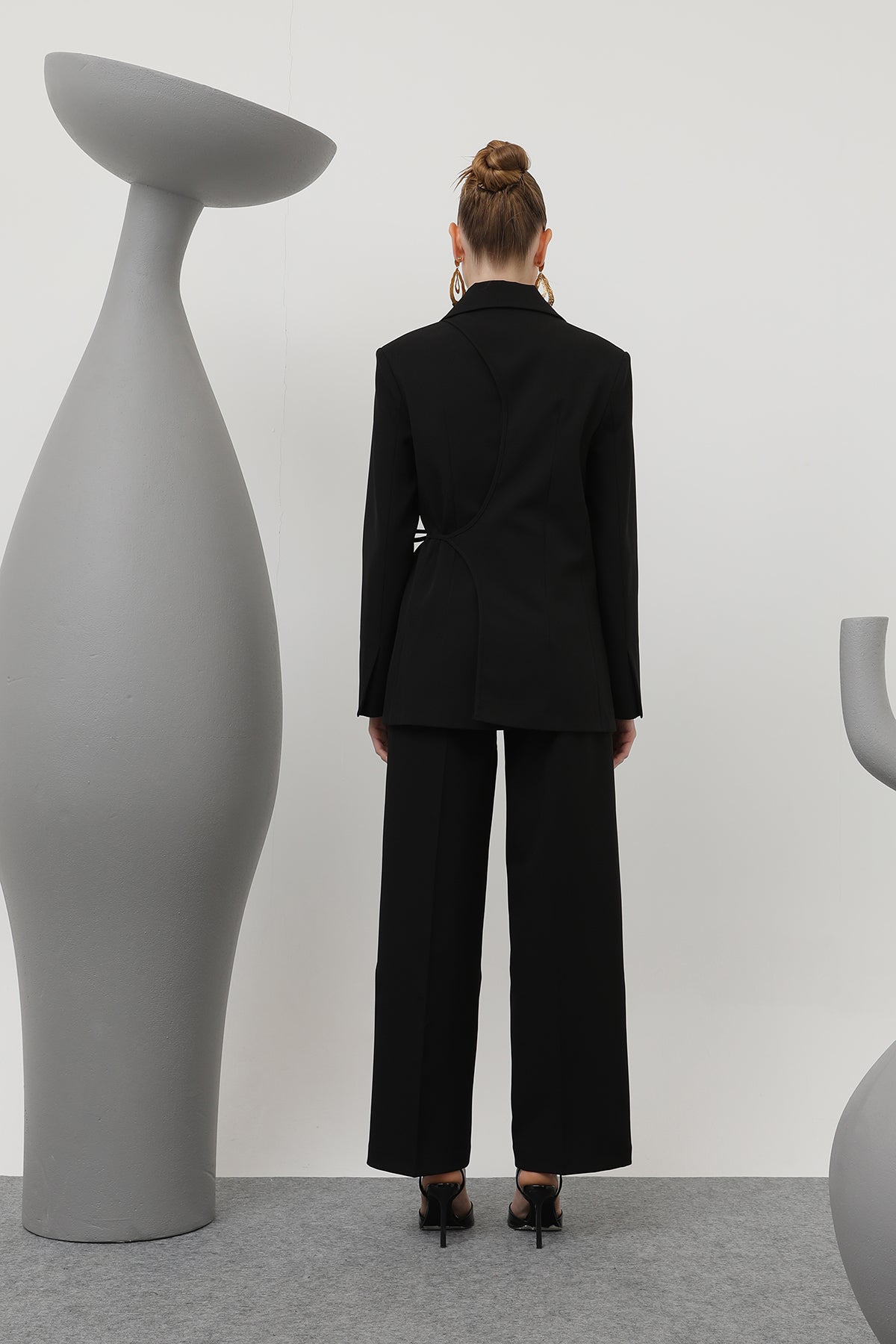 Kadın Biye Bağlamalı Blazer Ceket - 32173CKT