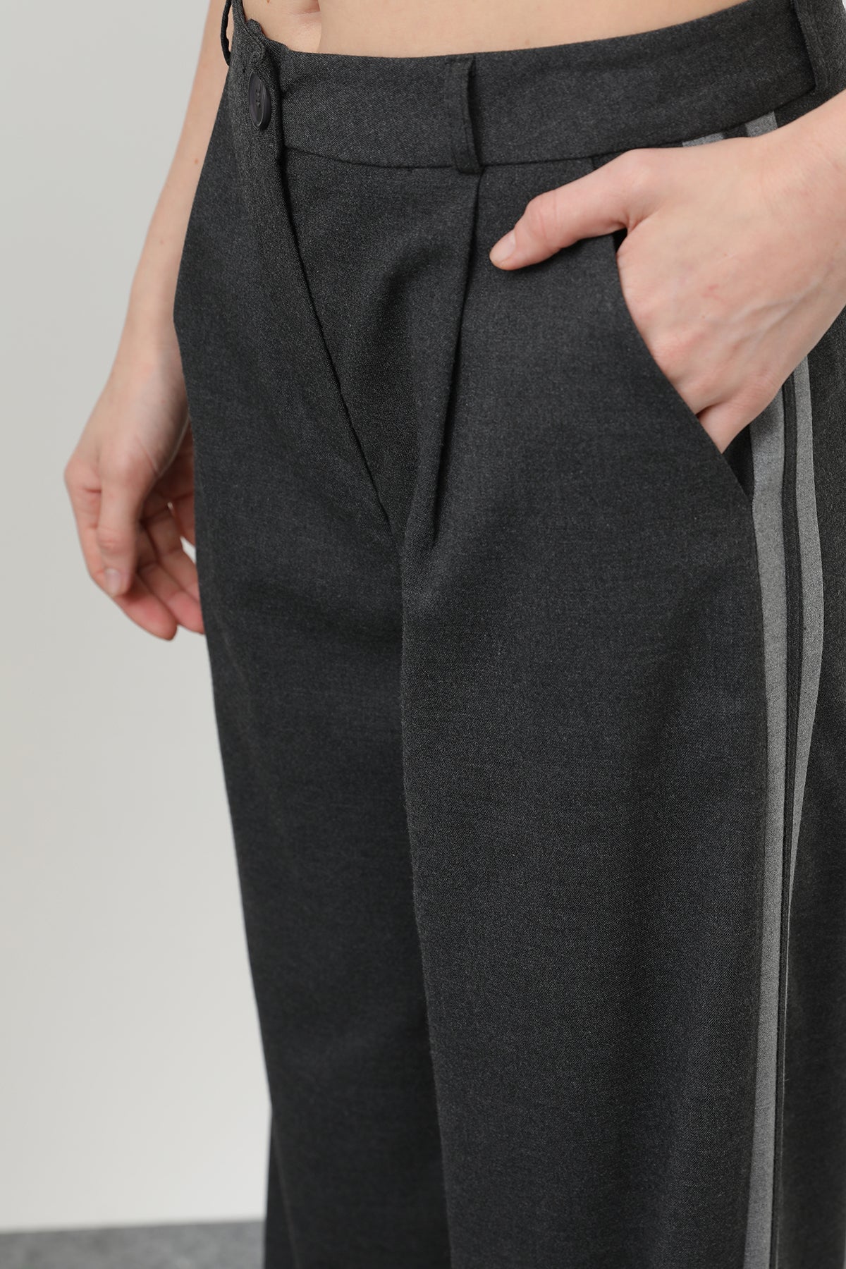 Kadın Garnili Pileli Pantolon - 32176PNT