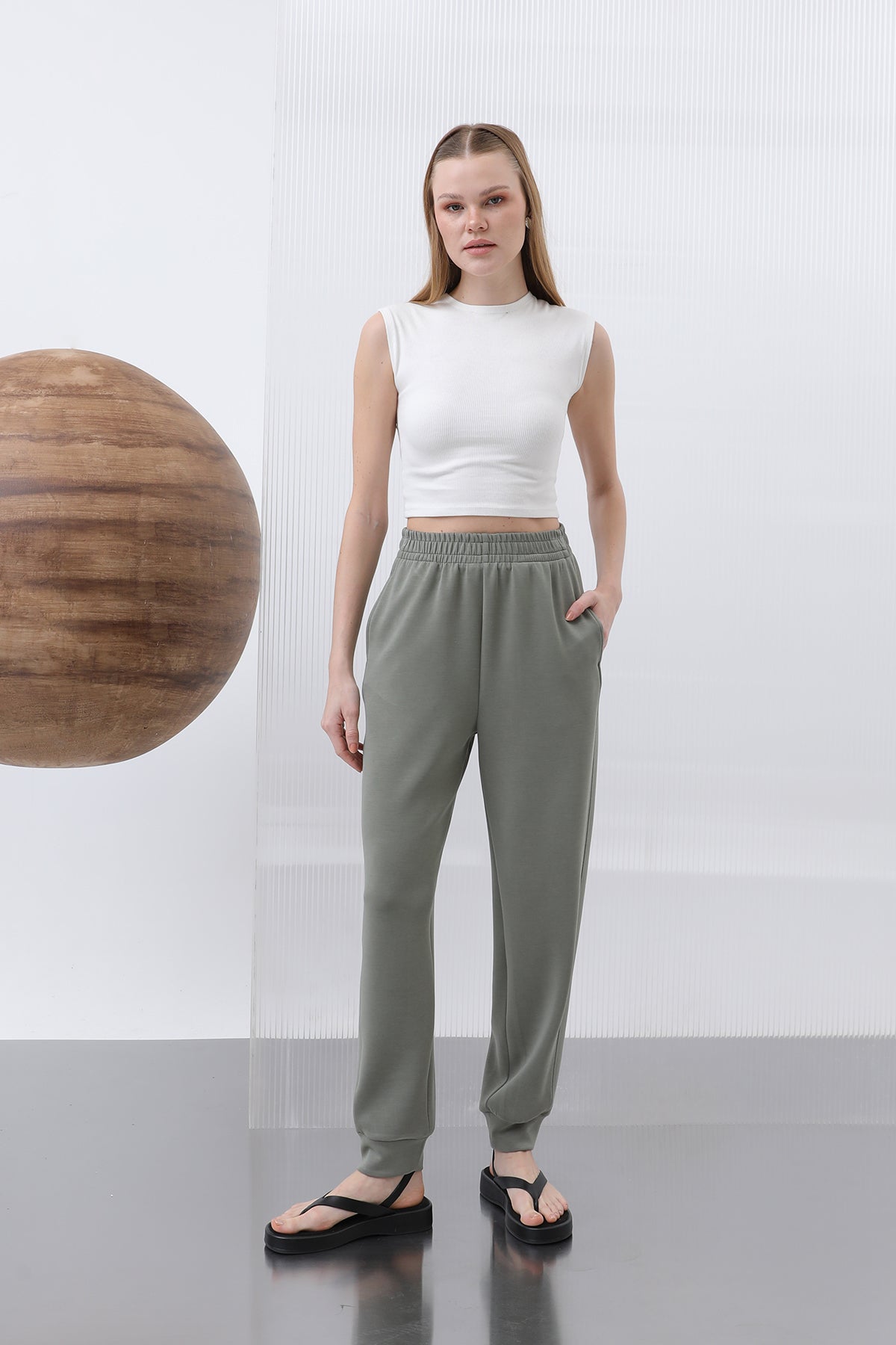 Kadın Bel Lastikli Pantolon - 32179PNT