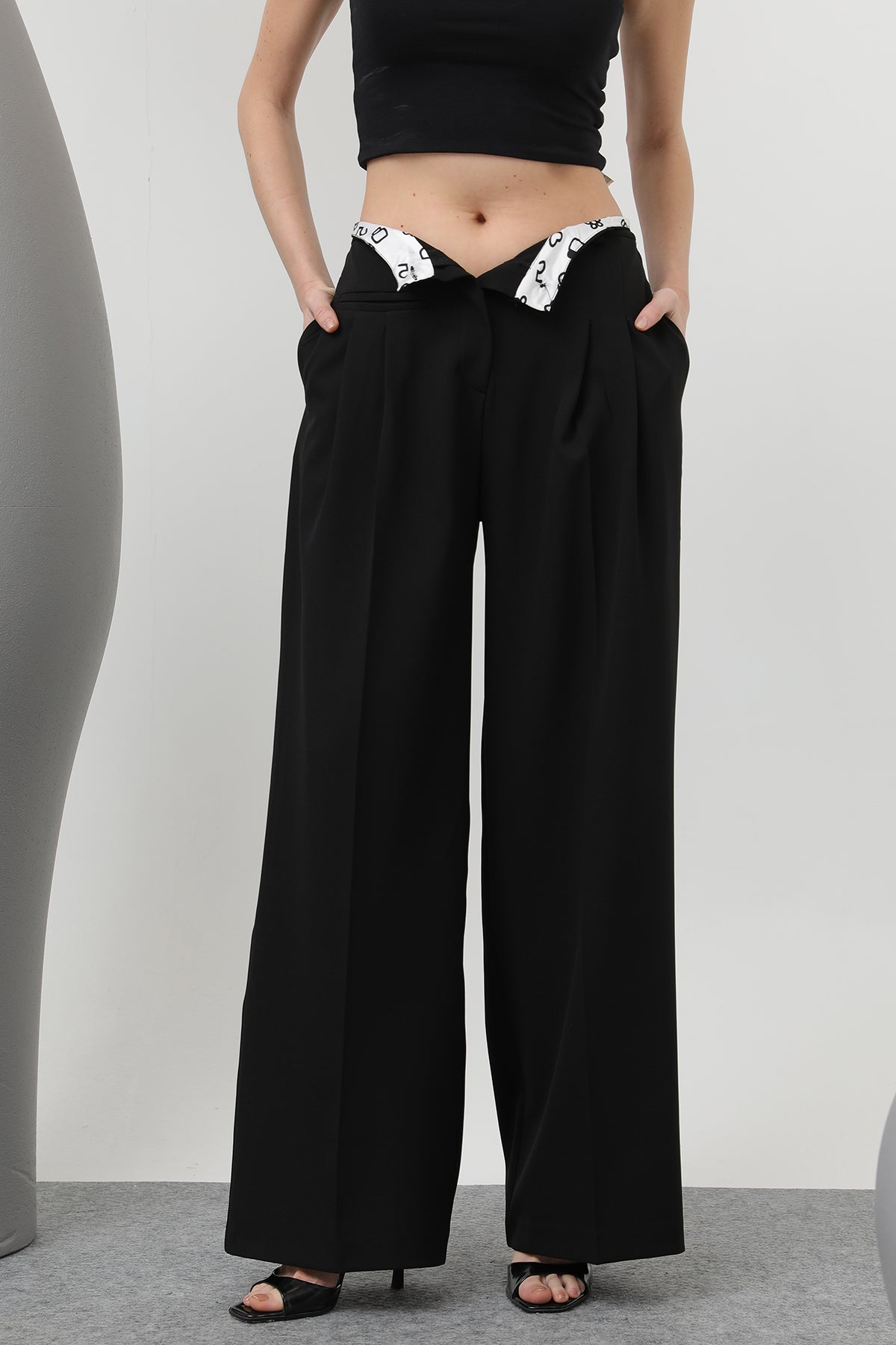 Kadın Desenli Astar Detaylı Pantolon - 32186PNT