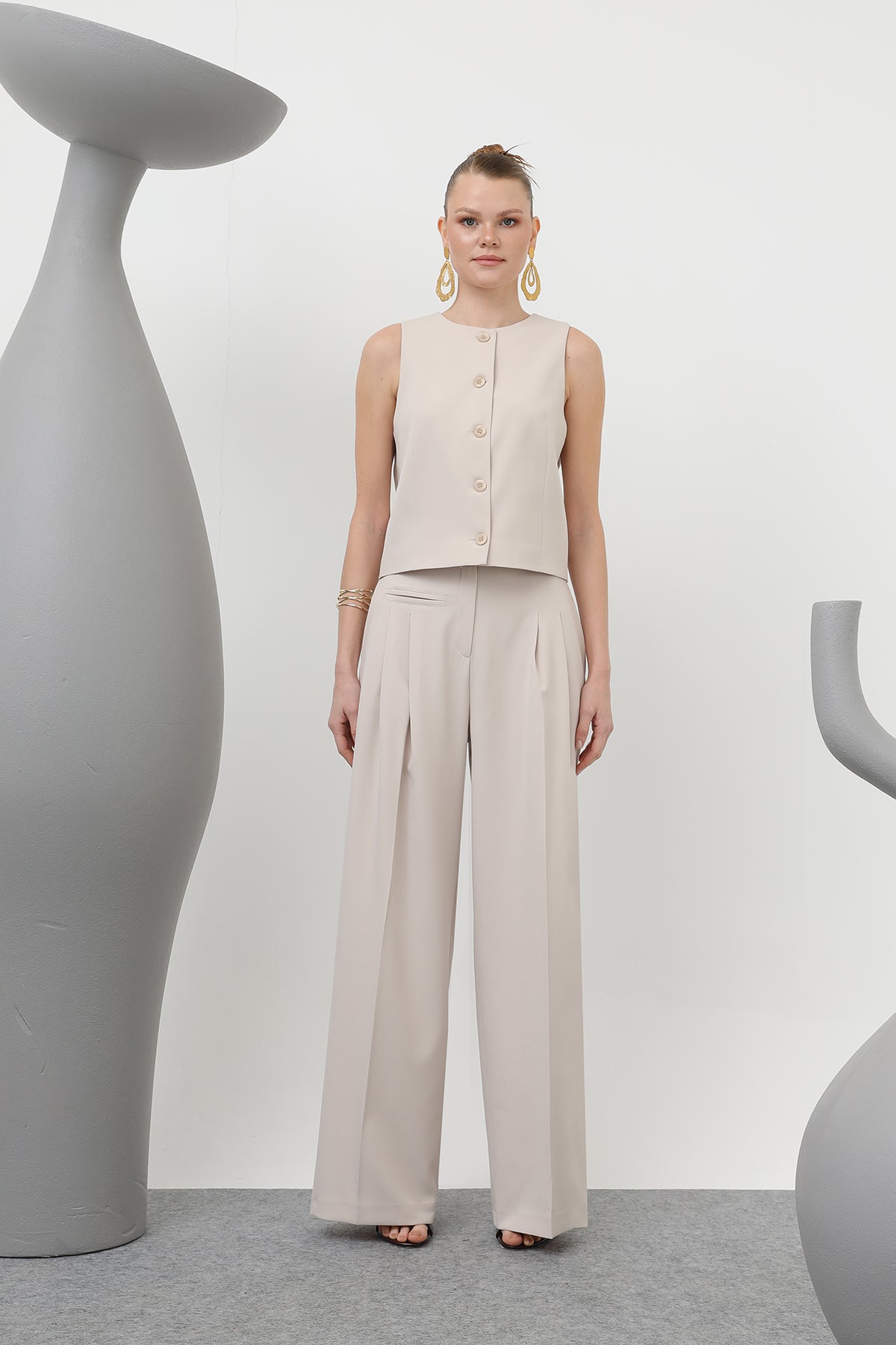 Kadın Desenli Astar Detaylı Pantolon - 32186PNT