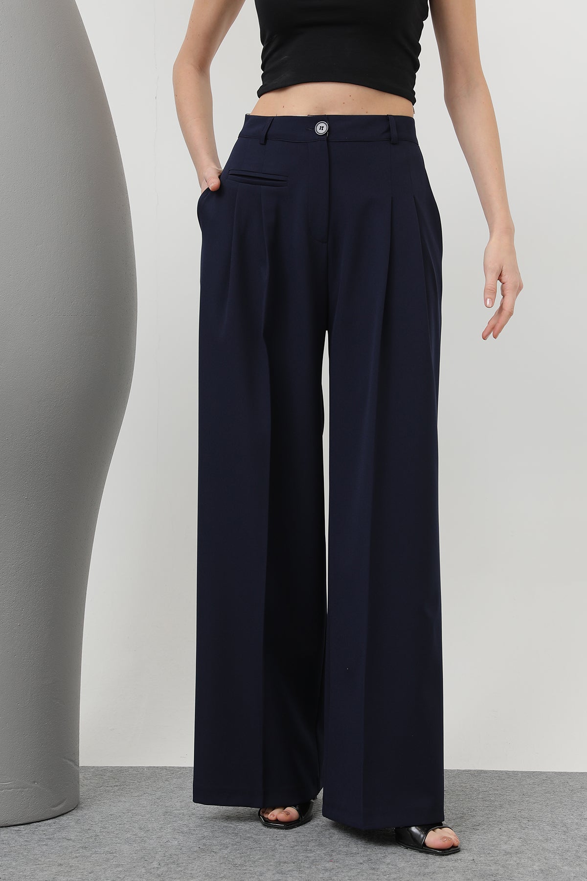 Kadın Desenli Astar Detaylı Pantolon - 32186PNT