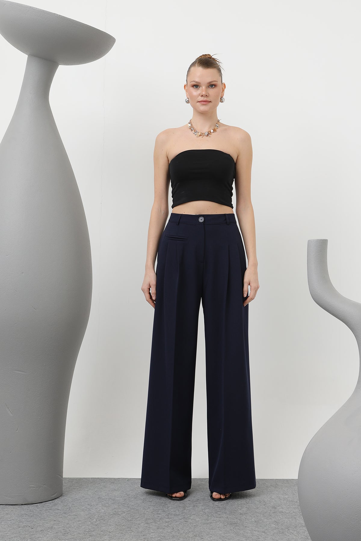 Kadın Desenli Astar Detaylı Pantolon - 32186PNT