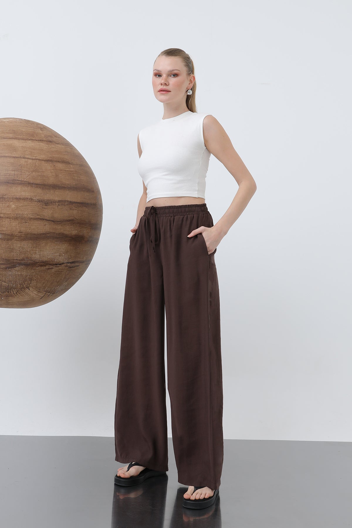 Kadın Bel Lastikli Pantolon - 32206PNT