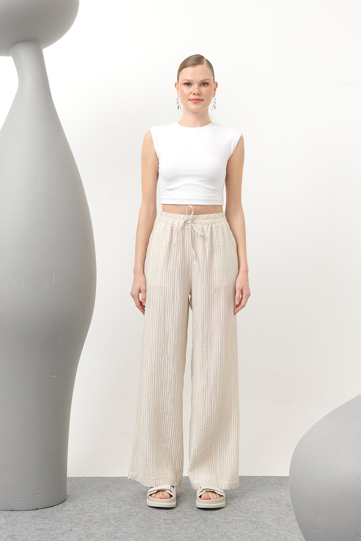 Kadın Basic Lastikli Pantolon - 32213PNT